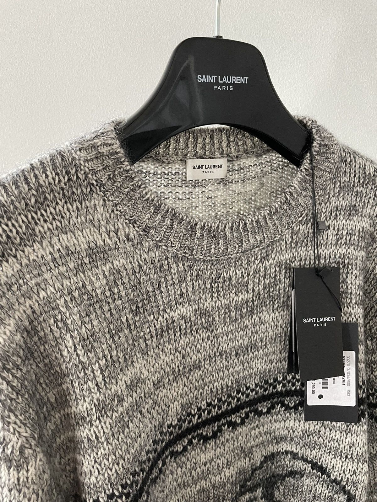 Hedi Slimane × Saint Laurent Paris × Yves Saint Laurent $1,450 Value Jacquard Saint Laurent Sweater Size US L / EU 52-54 / 3 - 22 Thumbnail