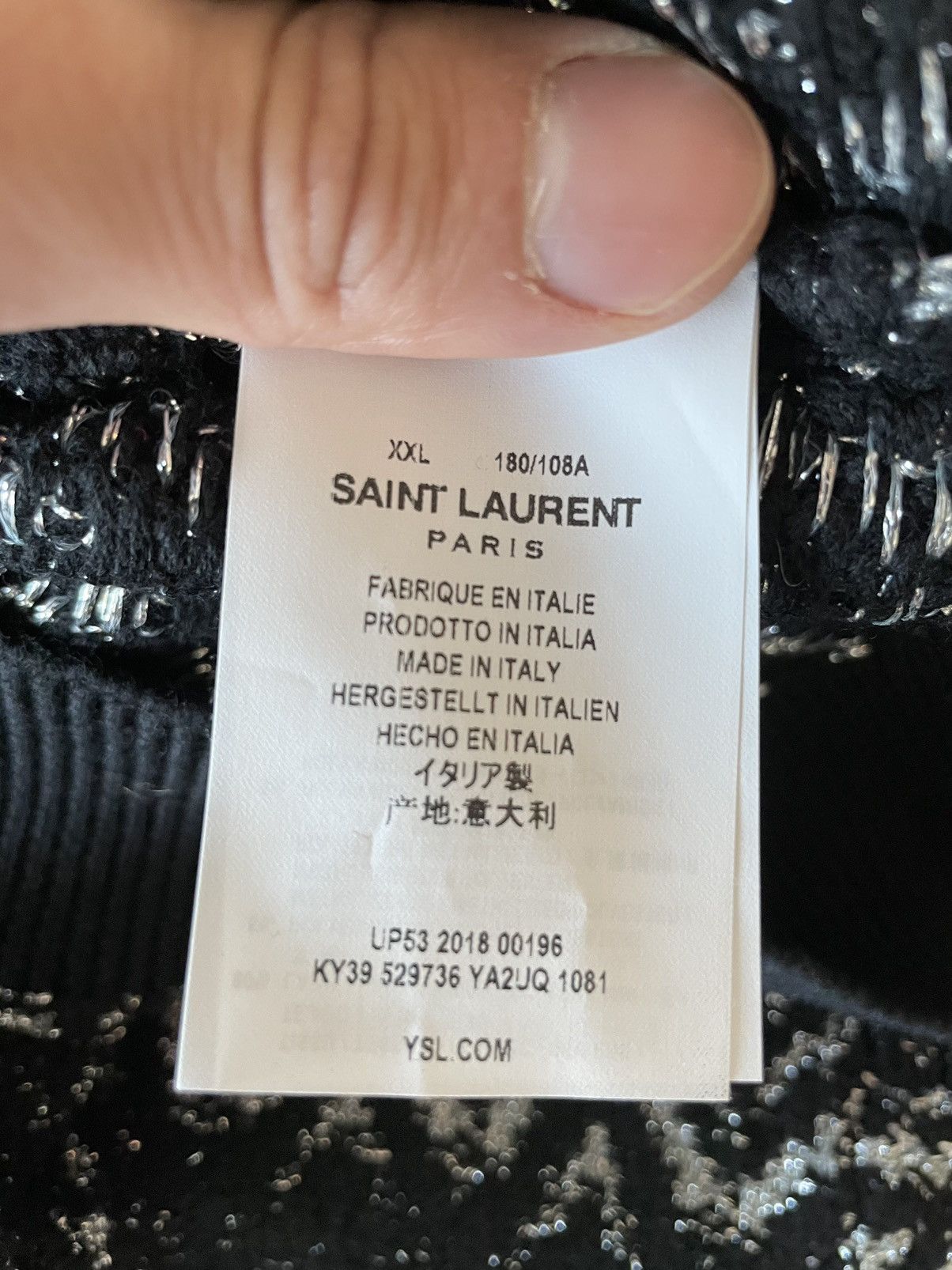 Hedi Slimane × Saint Laurent Paris × Yves Saint Laurent $1,550 Super Limited Runway Wool Saint Laurent Sweater Size US XL / EU 56 / 4 - 13 Thumbnail