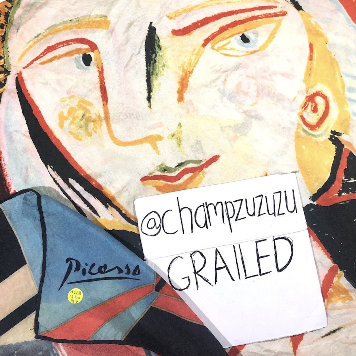 Other Vintage Picasso Art Silk Scarf Shawl Accessories Size ONE SIZE - 4 Thumbnail