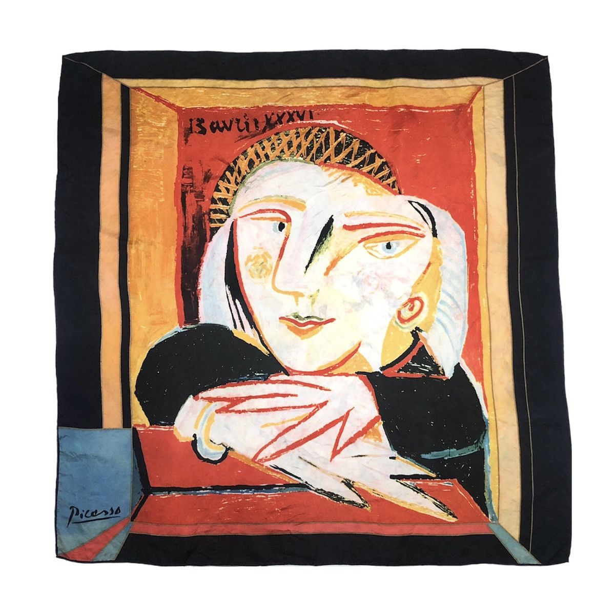 Other Vintage Picasso Art Silk Scarf Shawl Accessories Size ONE SIZE - 1 Thumbnail
