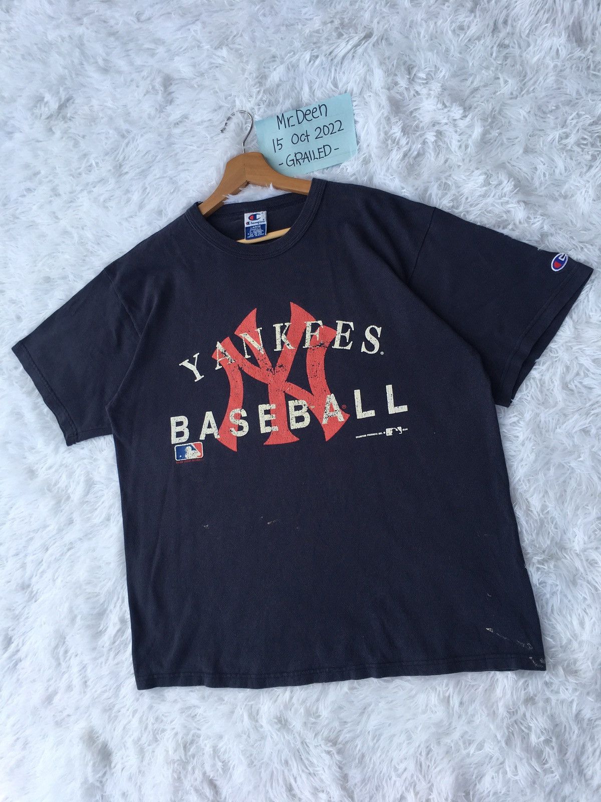 Champion Rare Yankees MLB x Champion Spellout Tshirt Size US L / EU 52-54 / 3 - 4 Thumbnail
