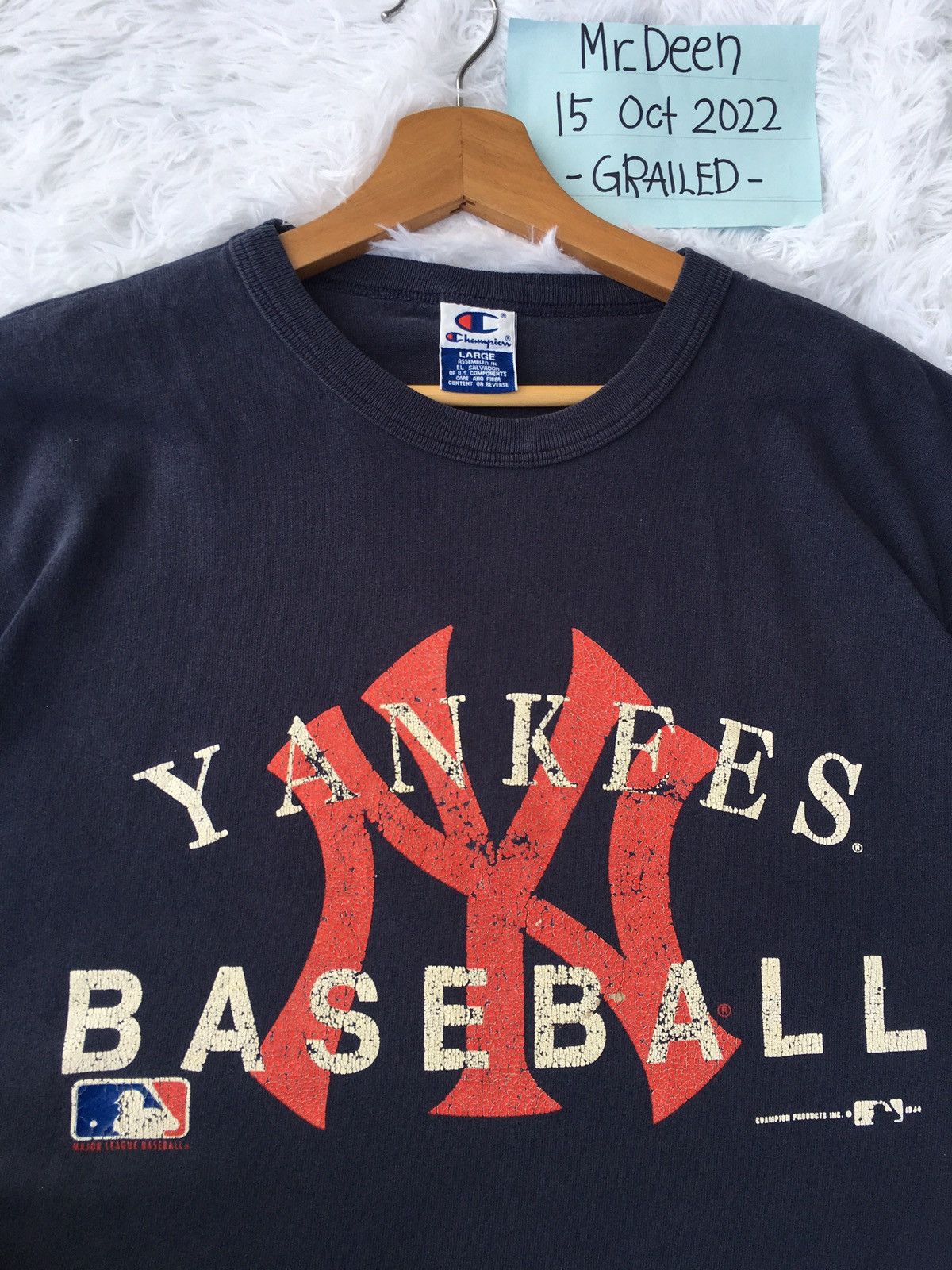 Champion Rare Yankees MLB x Champion Spellout Tshirt Size US L / EU 52-54 / 3 - 7 Thumbnail