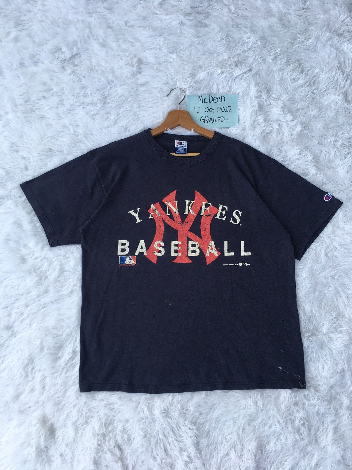 Champion Rare Yankees MLB x Champion Spellout Tshirt Size US L / EU 52-54 / 3 - 2 Thumbnail
