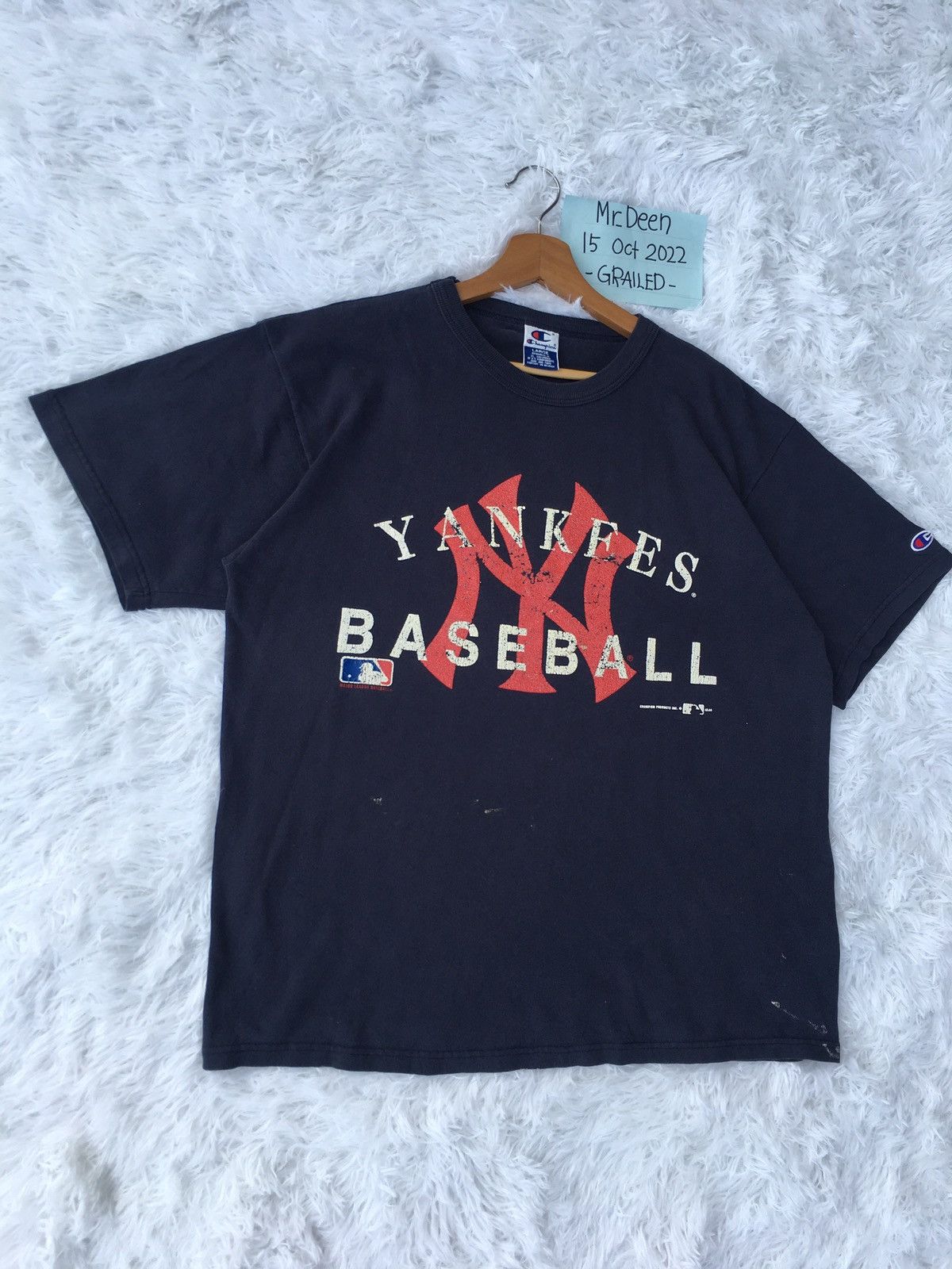 Champion Rare Yankees MLB x Champion Spellout Tshirt Size US L / EU 52-54 / 3 - 3 Thumbnail