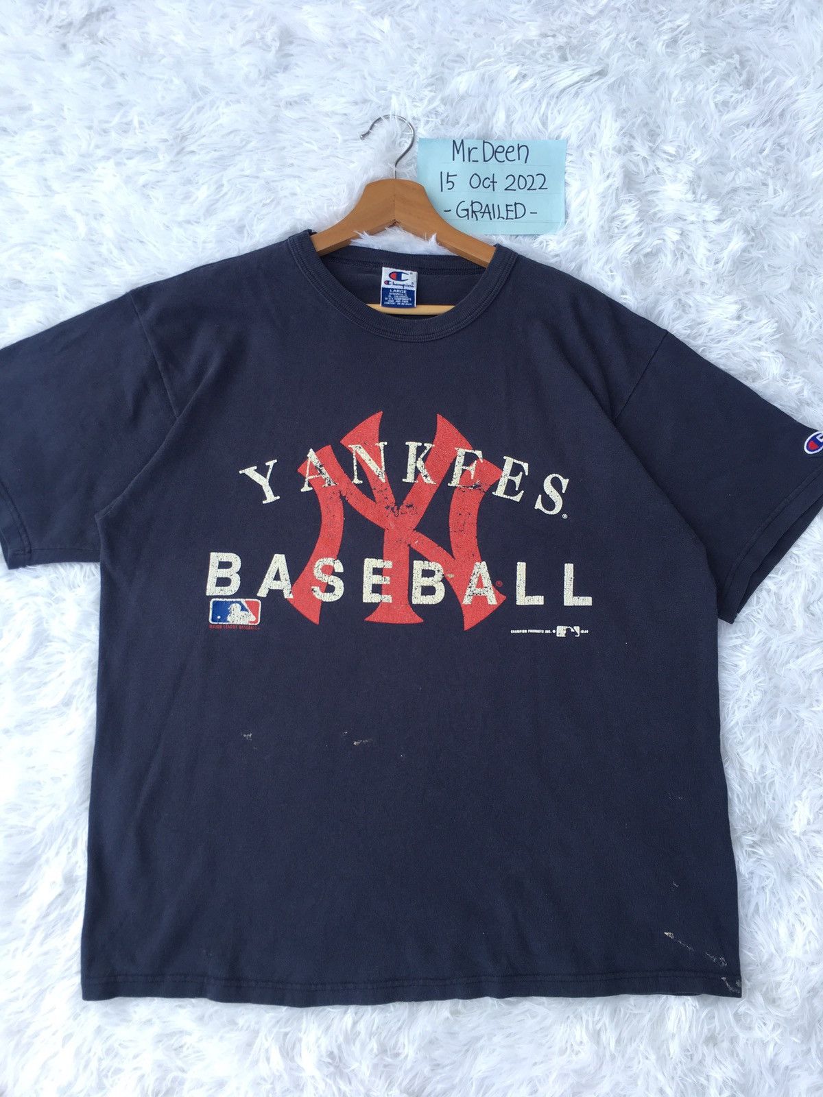 Champion Rare Yankees MLB x Champion Spellout Tshirt Size US L / EU 52-54 / 3 - 5 Thumbnail