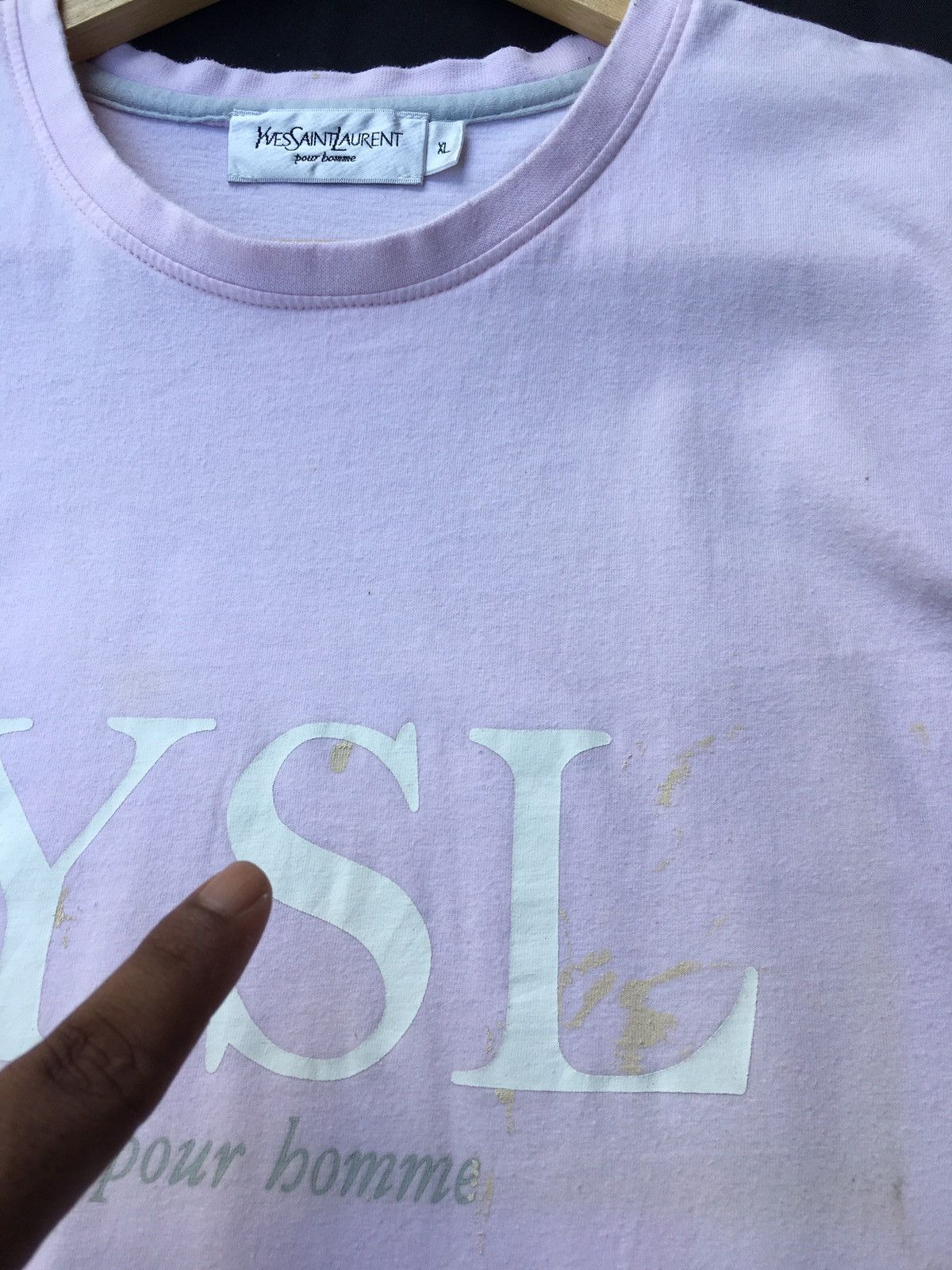 Yves Saint Laurent Vintage YSL Yves Saint Laurent Spellout Logo Tshirt Size US M / EU 48-50 / 2 - 8 Thumbnail