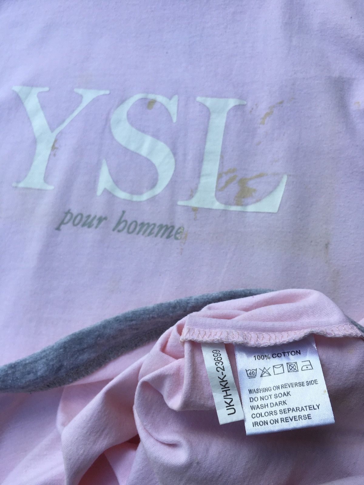 Yves Saint Laurent Vintage YSL Yves Saint Laurent Spellout Logo Tshirt Size US M / EU 48-50 / 2 - 11 Thumbnail