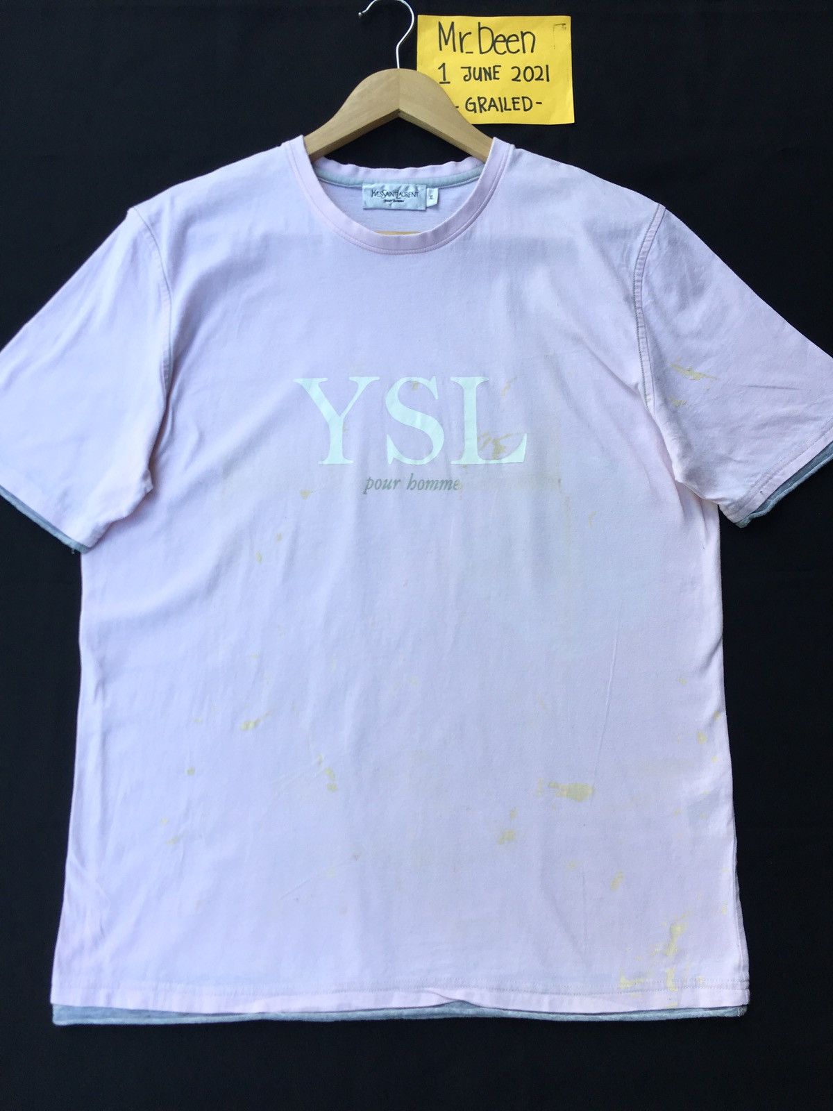Yves Saint Laurent Vintage YSL Yves Saint Laurent Spellout Logo Tshirt Size US M / EU 48-50 / 2 - 4 Thumbnail