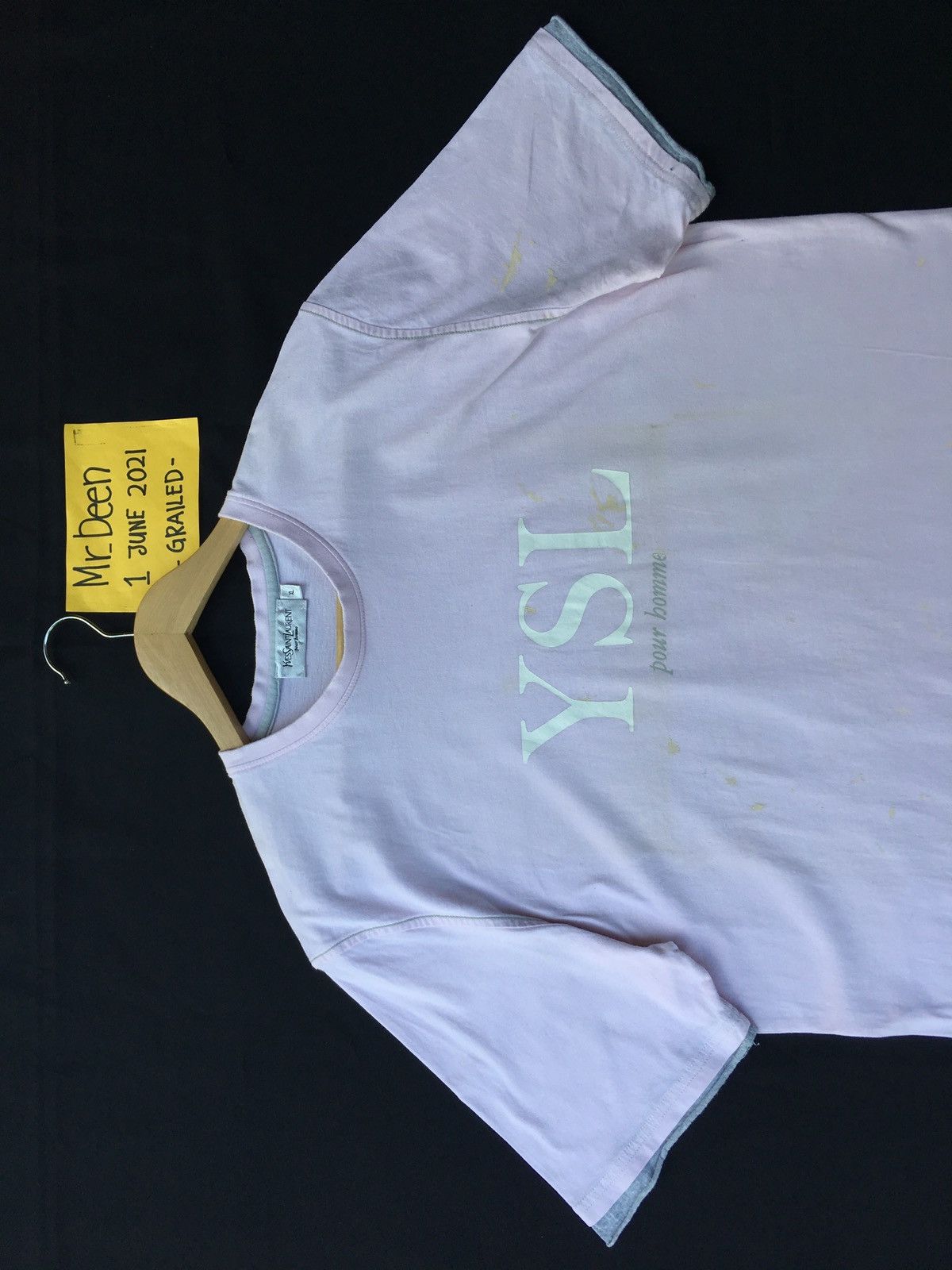 Yves Saint Laurent Vintage YSL Yves Saint Laurent Spellout Logo Tshirt Size US M / EU 48-50 / 2 - 17 Thumbnail