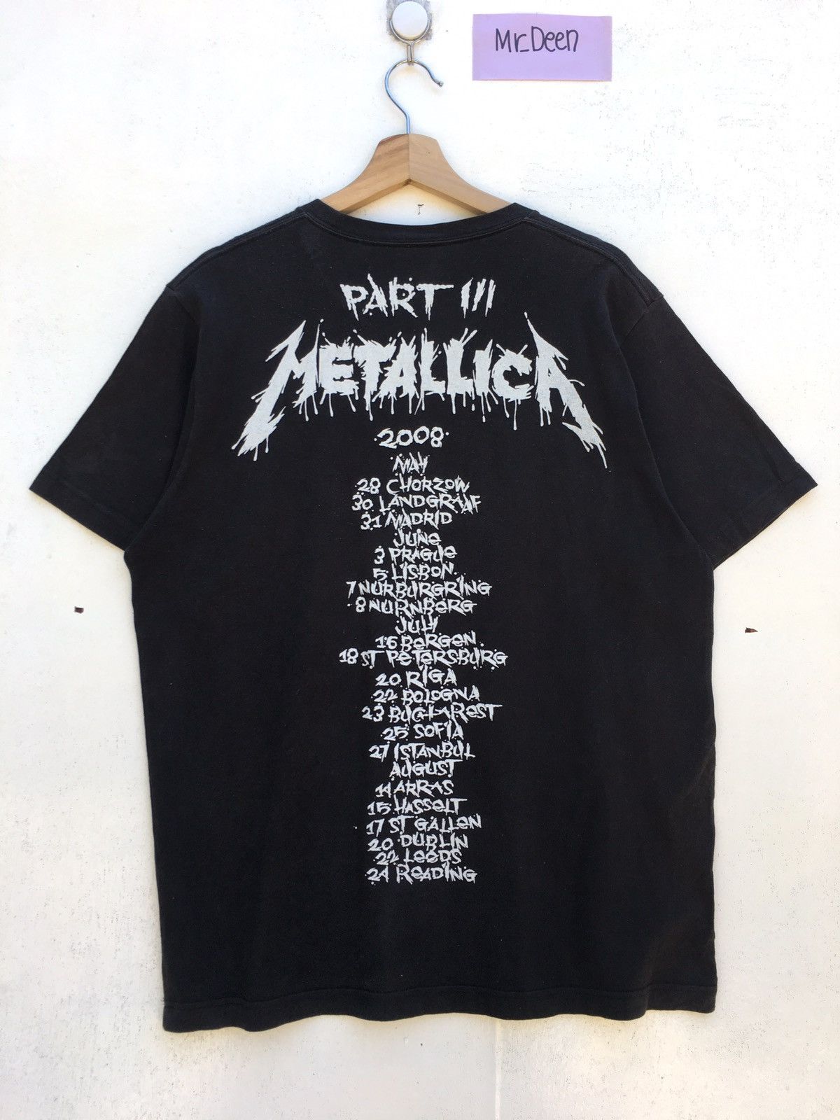 Metallica Vintage Metallica Tour Concert Spellout Logo Tshirt Size US L / EU 52-54 / 3 - 10 Thumbnail