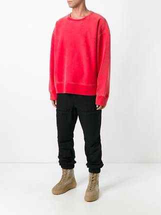Yeezy Season Yeezy Season 3 Fluoro Red Crewneck Sweatshirt Grailed