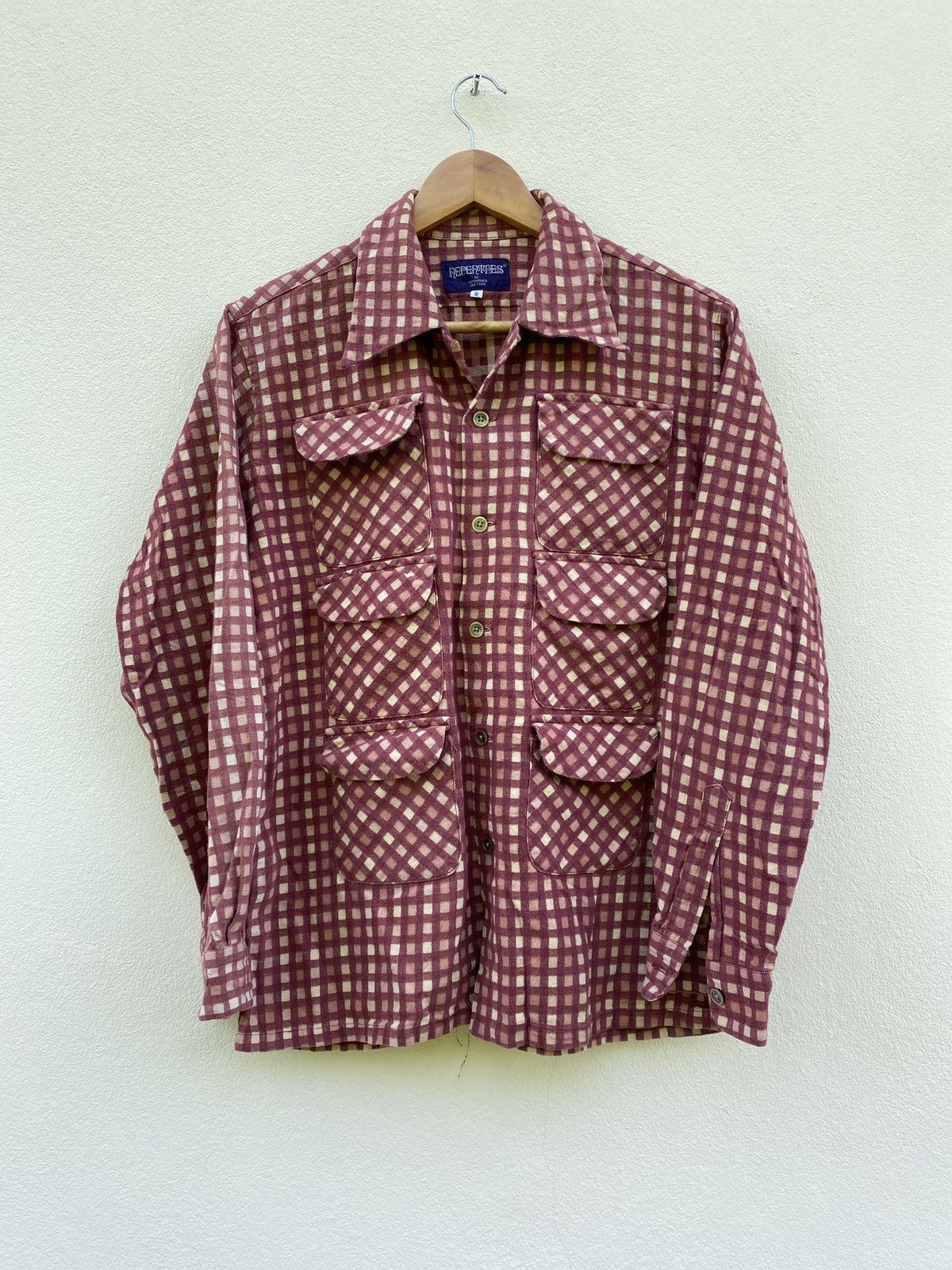 Japanese Brand Nepenthes Japanese designer Six Pocket Plaid Flannel Size US S / EU 44-46 / 1 - 1 Thumbnail