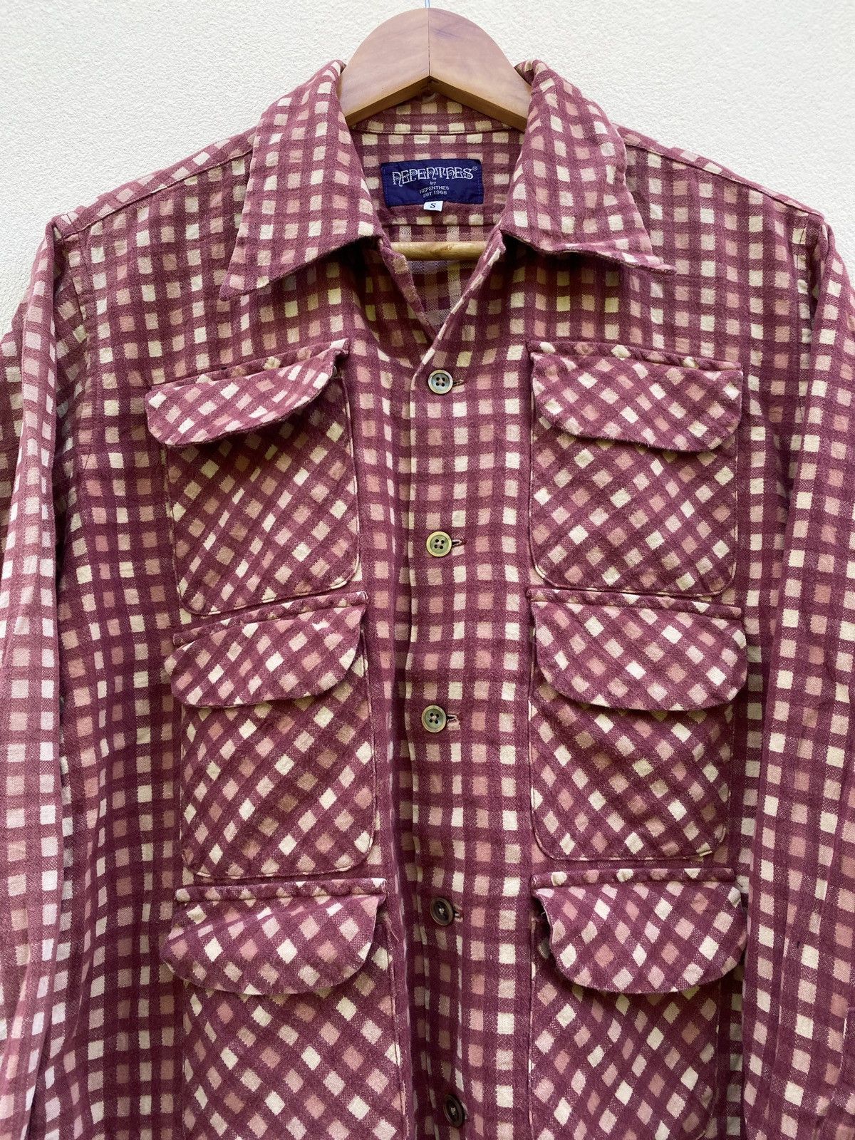 Japanese Brand Nepenthes Japanese designer Six Pocket Plaid Flannel Size US S / EU 44-46 / 1 - 3 Thumbnail