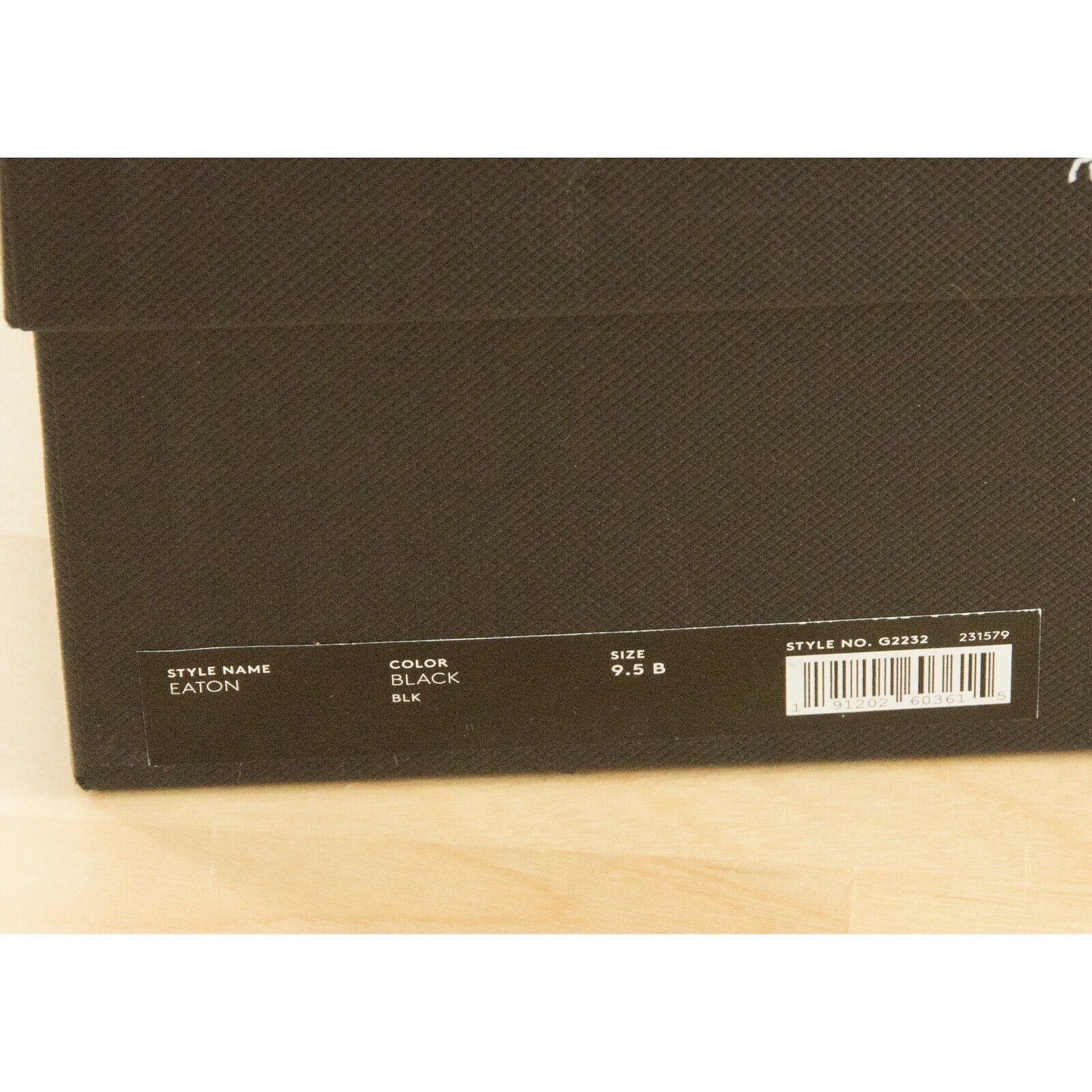 Coach Eaton Black Leather Denim Wedge Sandals Size 9.5 NIB G