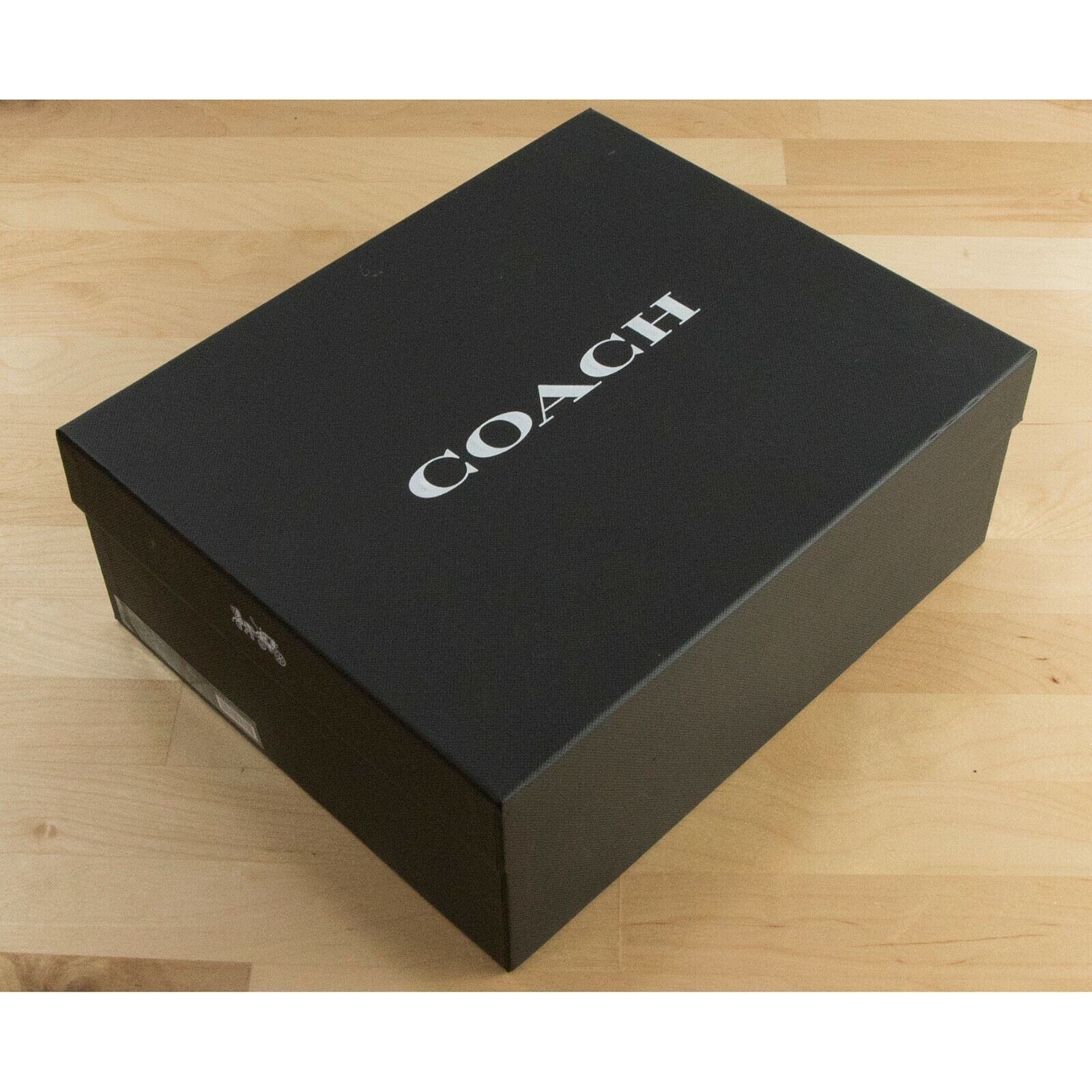 Coach Eaton Black Leather Denim Wedge Sandals Size 9.5 NIB G