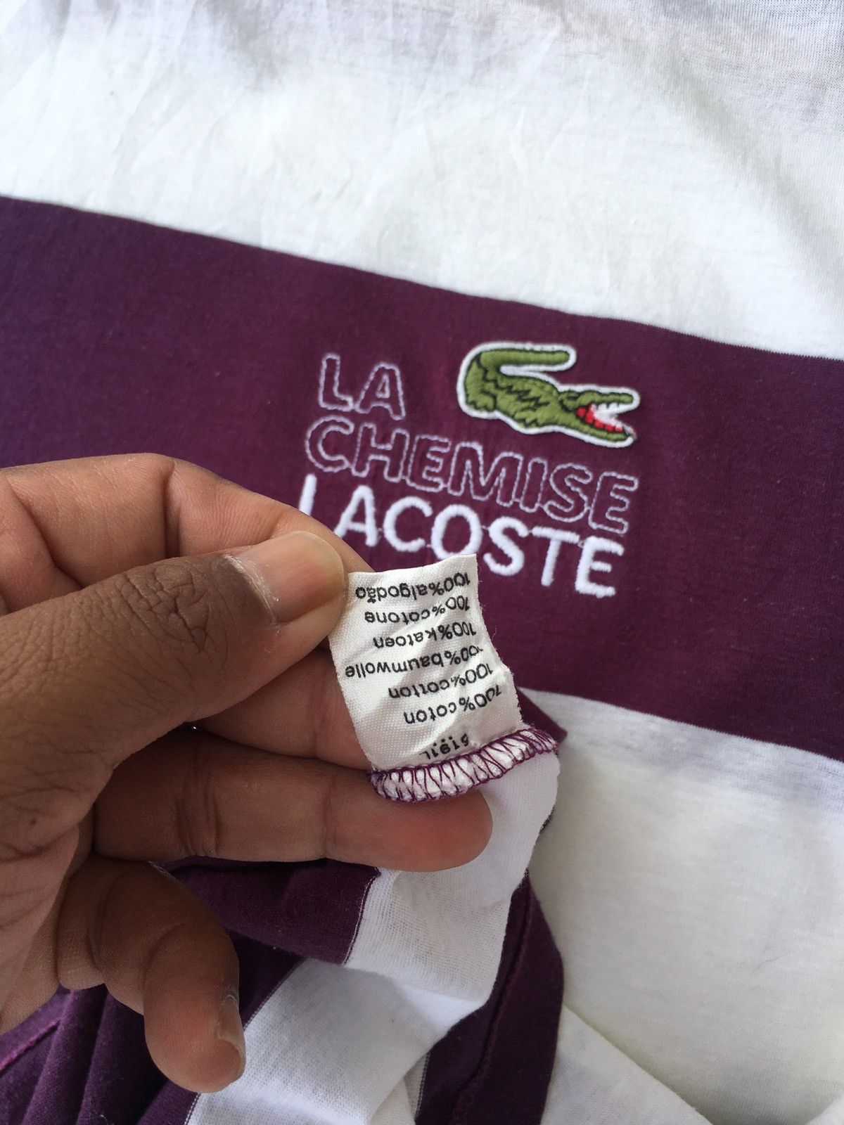 Lacoste Vintage Lacoste Stripes Tshirt Size US M / EU 48-50 / 2 - 11 Thumbnail
