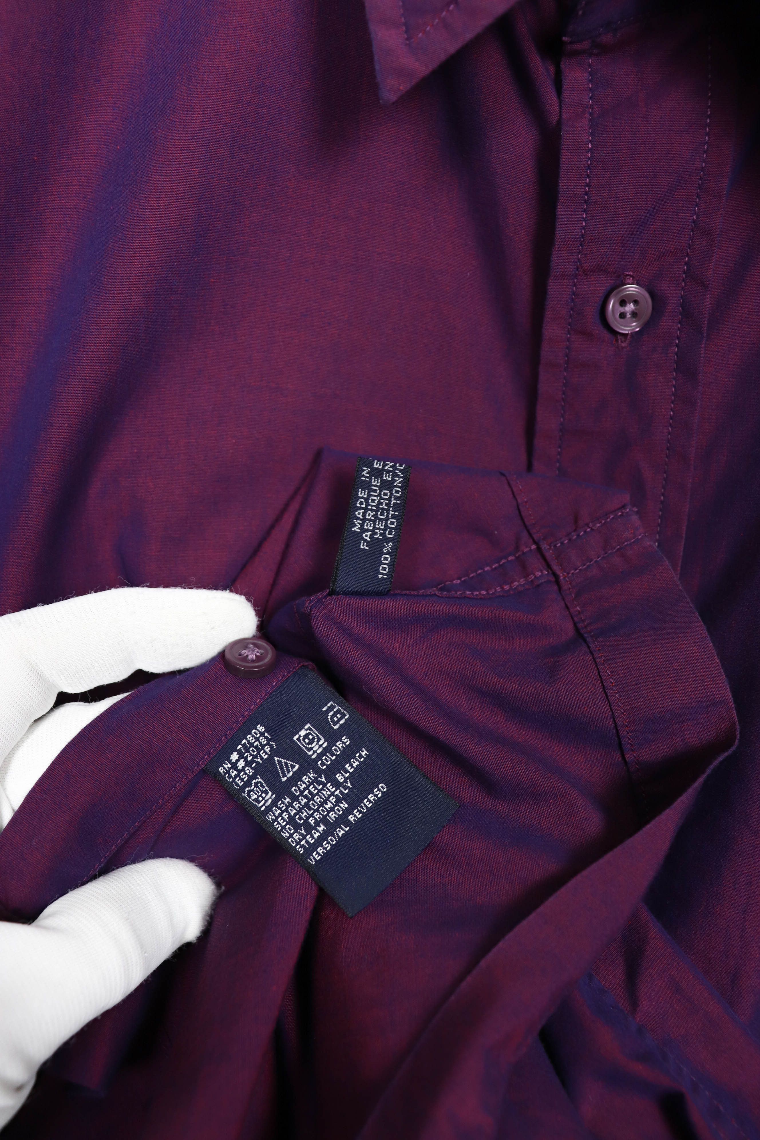Tommy Hilfiger Tommy Hilfiger Vintage Shimmer Purple Cotton Button Shirt Size US L / EU 52-54 / 3 - 10 Thumbnail