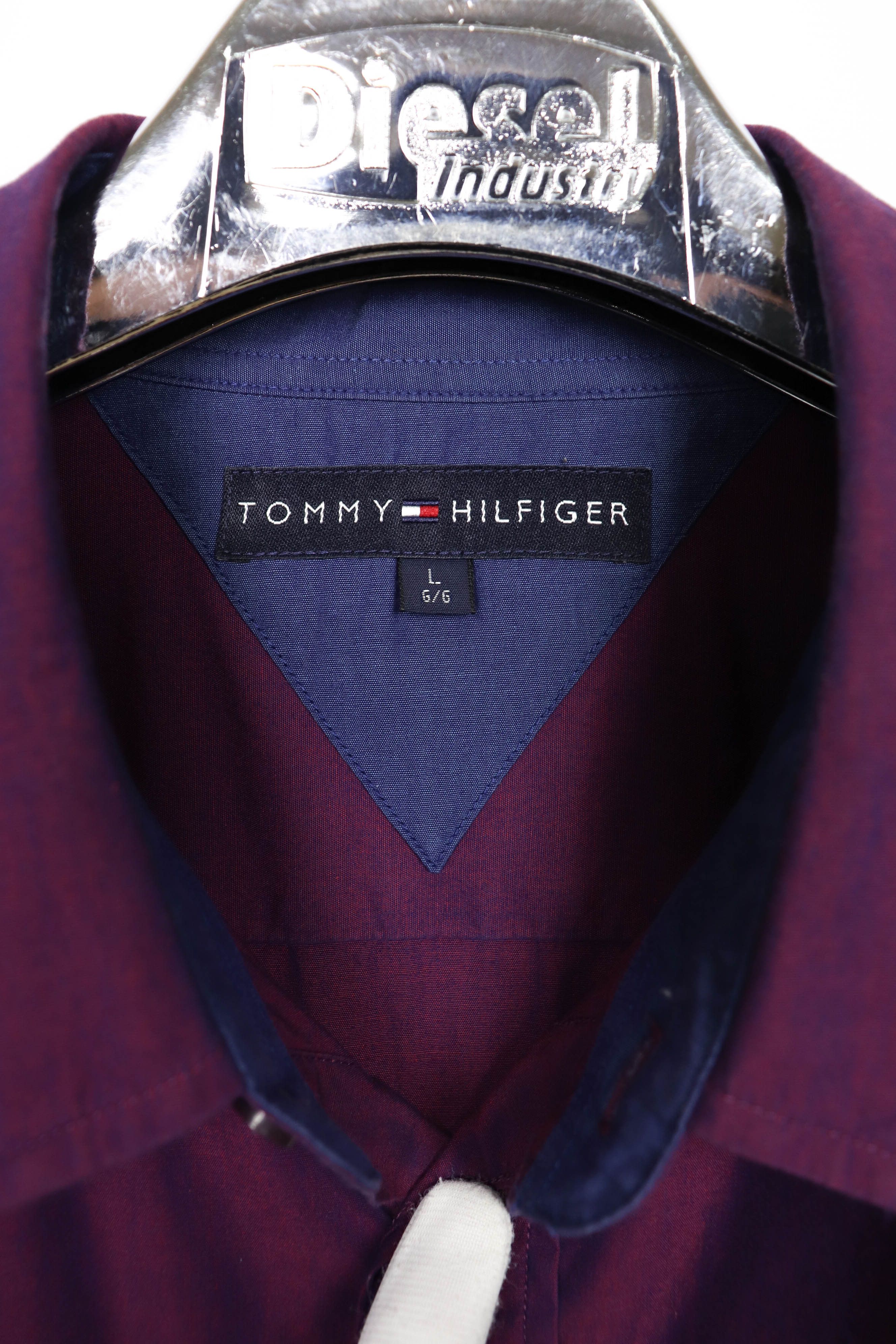 Tommy Hilfiger Tommy Hilfiger Vintage Shimmer Purple Cotton Button Shirt Size US L / EU 52-54 / 3 - 9 Thumbnail