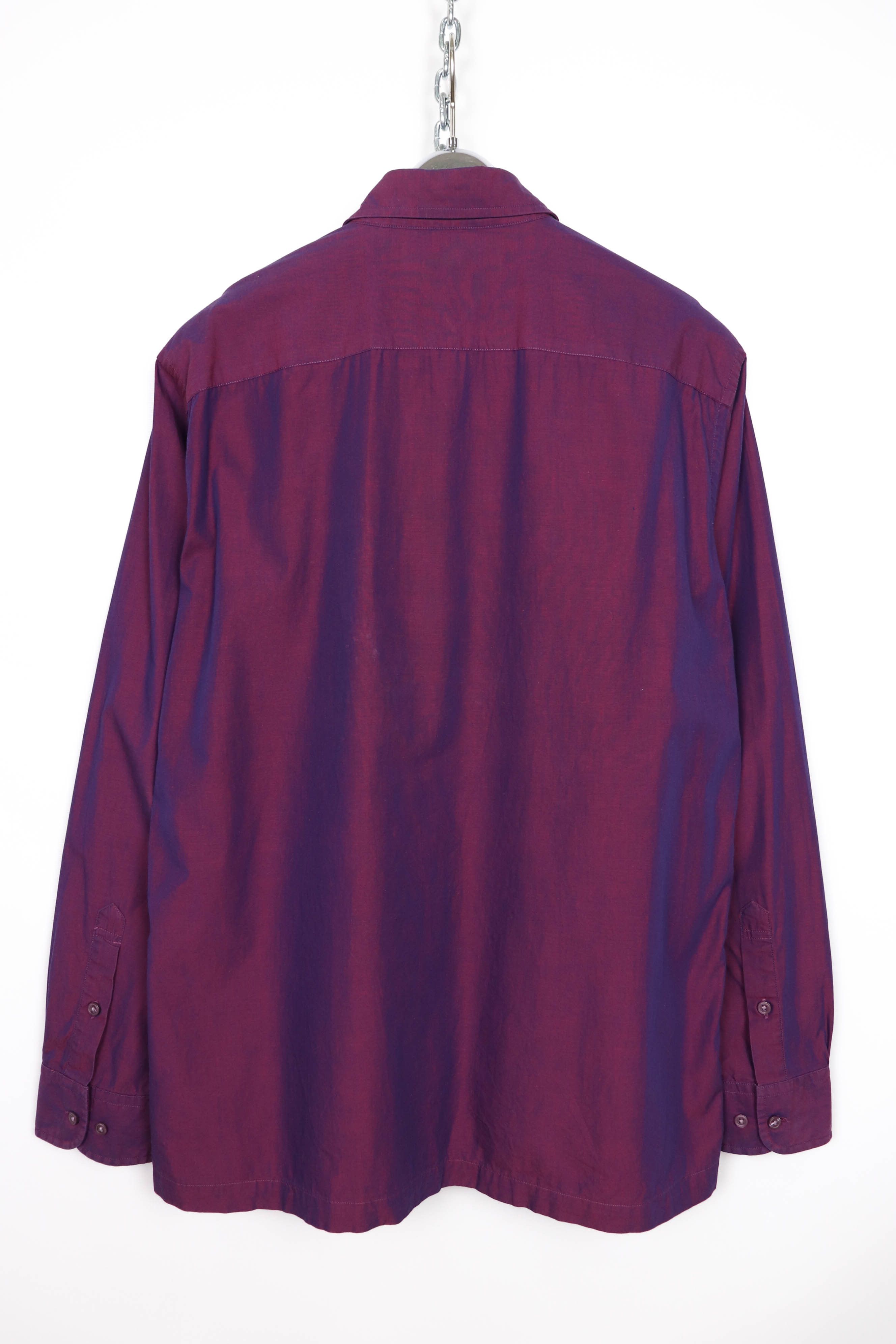 Tommy Hilfiger Tommy Hilfiger Vintage Shimmer Purple Cotton Button Shirt Size US L / EU 52-54 / 3 - 2 Thumbnail