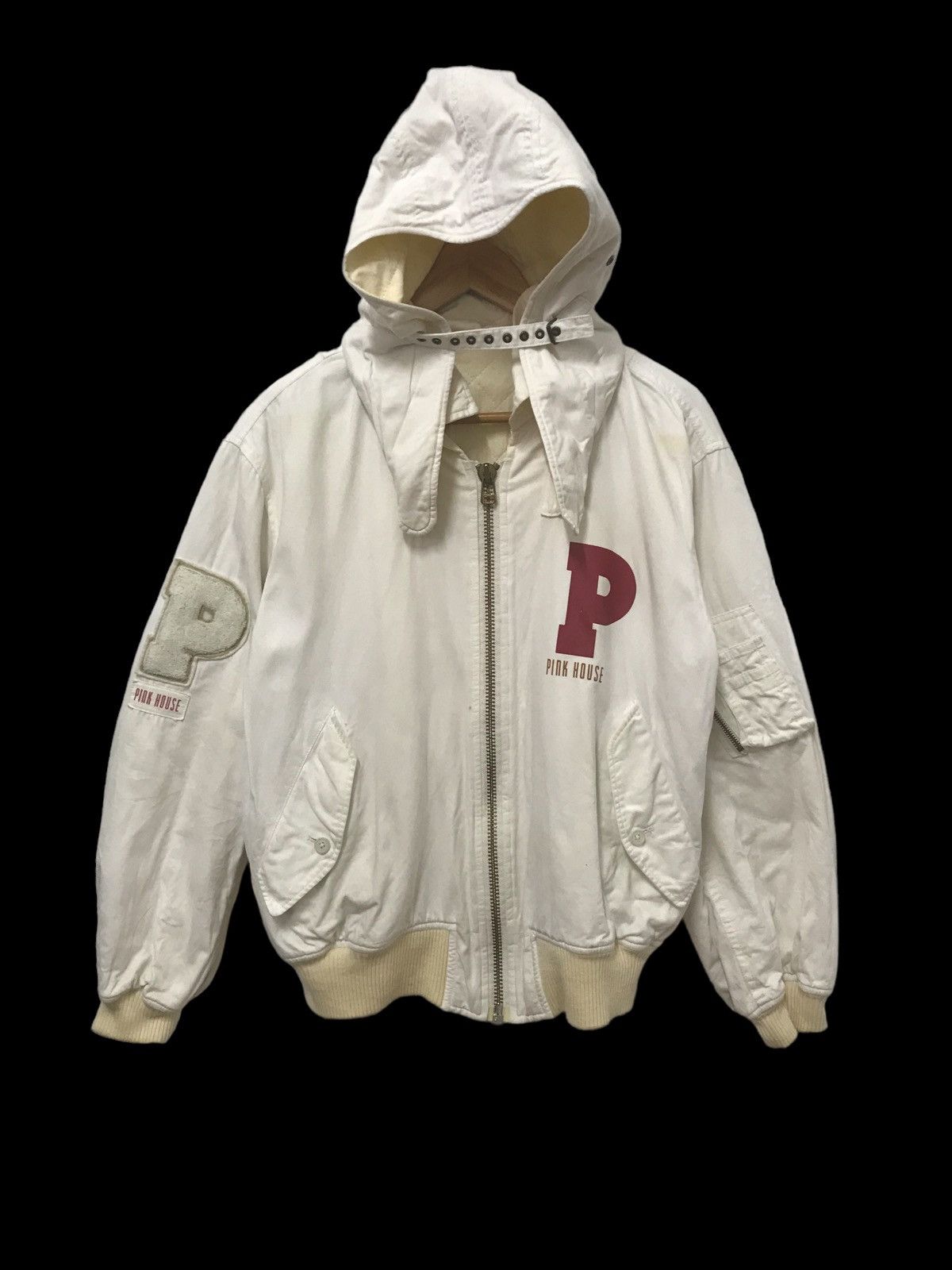 Japanese Brand × Pink House PINK HOUSE BOMBER HOODIE JACKET Size US M / EU 48-50 / 2 - 3 Thumbnail