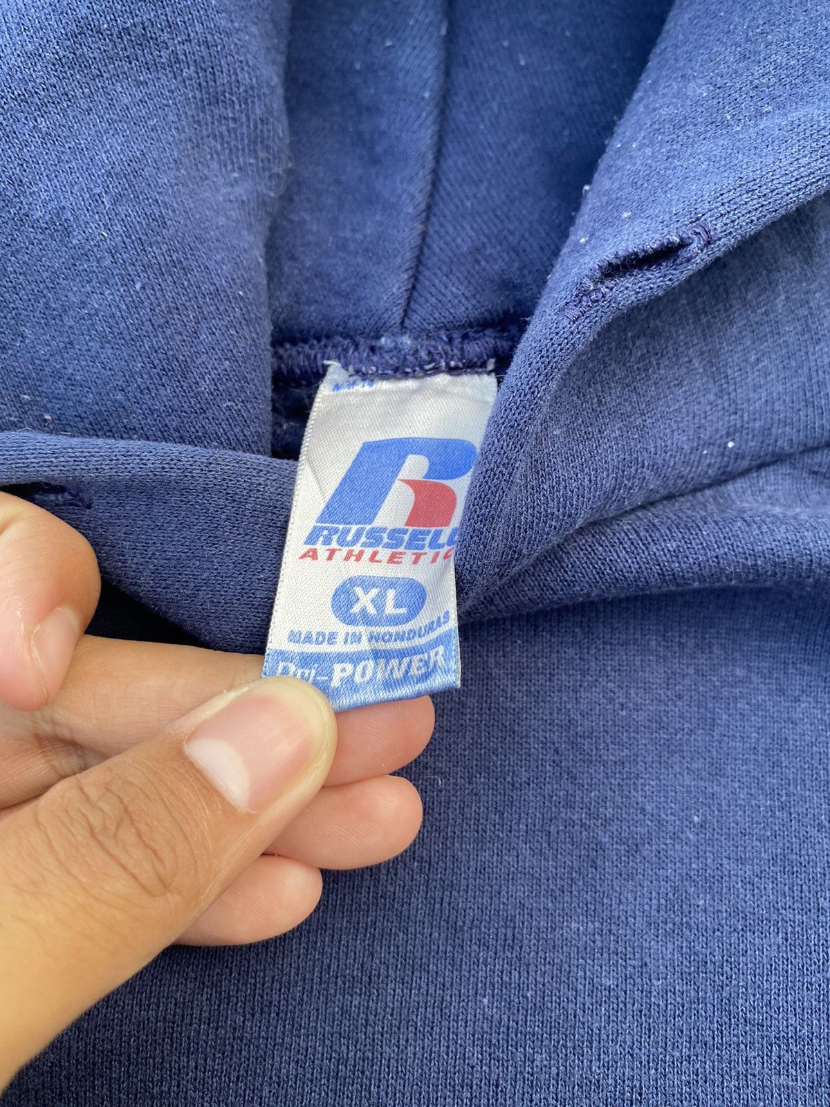 Russell Athletic × Vintage Vintage Boxy Russell Athletic Hoodie Navy Size US XL / EU 56 / 4 - 7 Thumbnail
