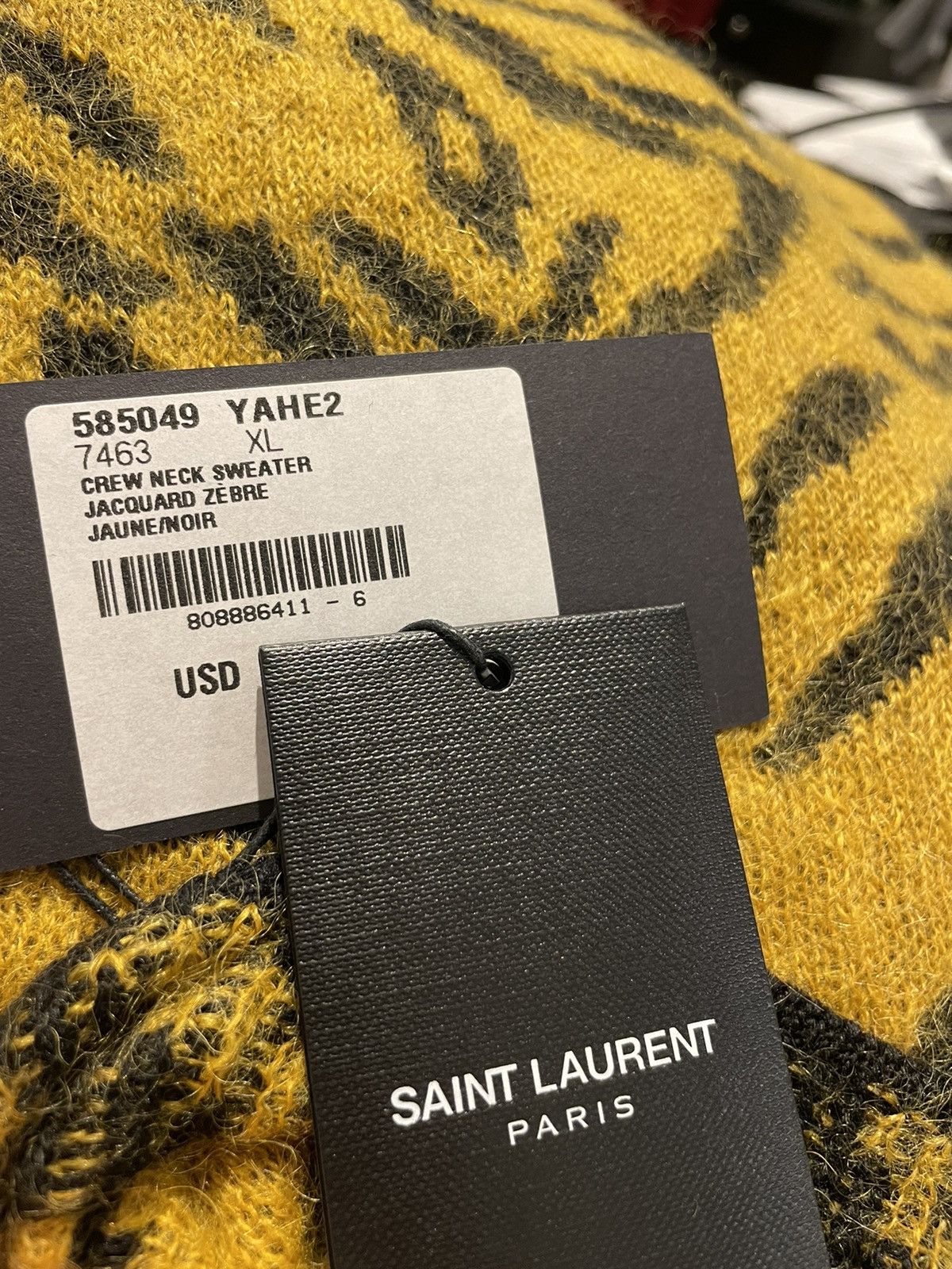Saint Laurent Paris × Yves Saint Laurent $1,600 Limited Edition Super Runway YSL Sweater Size US L / EU 52-54 / 3 - 22 Thumbnail