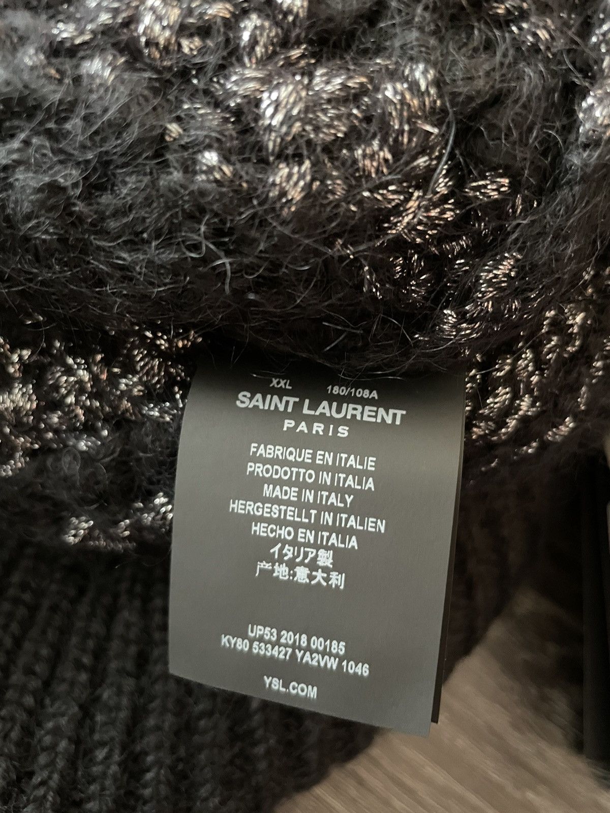 Hedi Slimane × Saint Laurent Paris × Yves Saint Laurent $1,500 Value Limited Runway Lurex Luxury Turtleneck Sweater Size US L / EU 52-54 / 3 - 19 Thumbnail