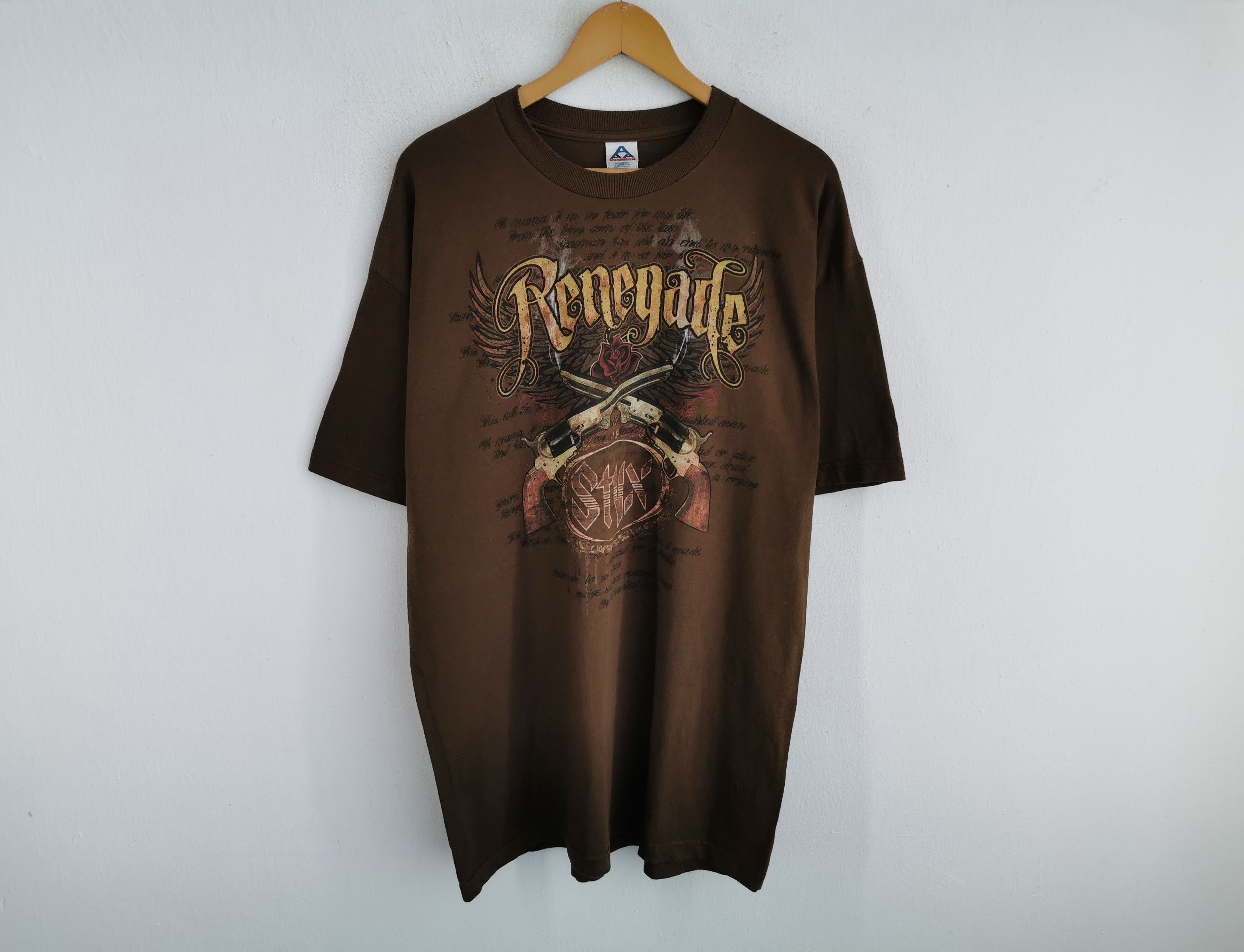 Vintage Styx Renegade Rock American Band Shirt Size XL