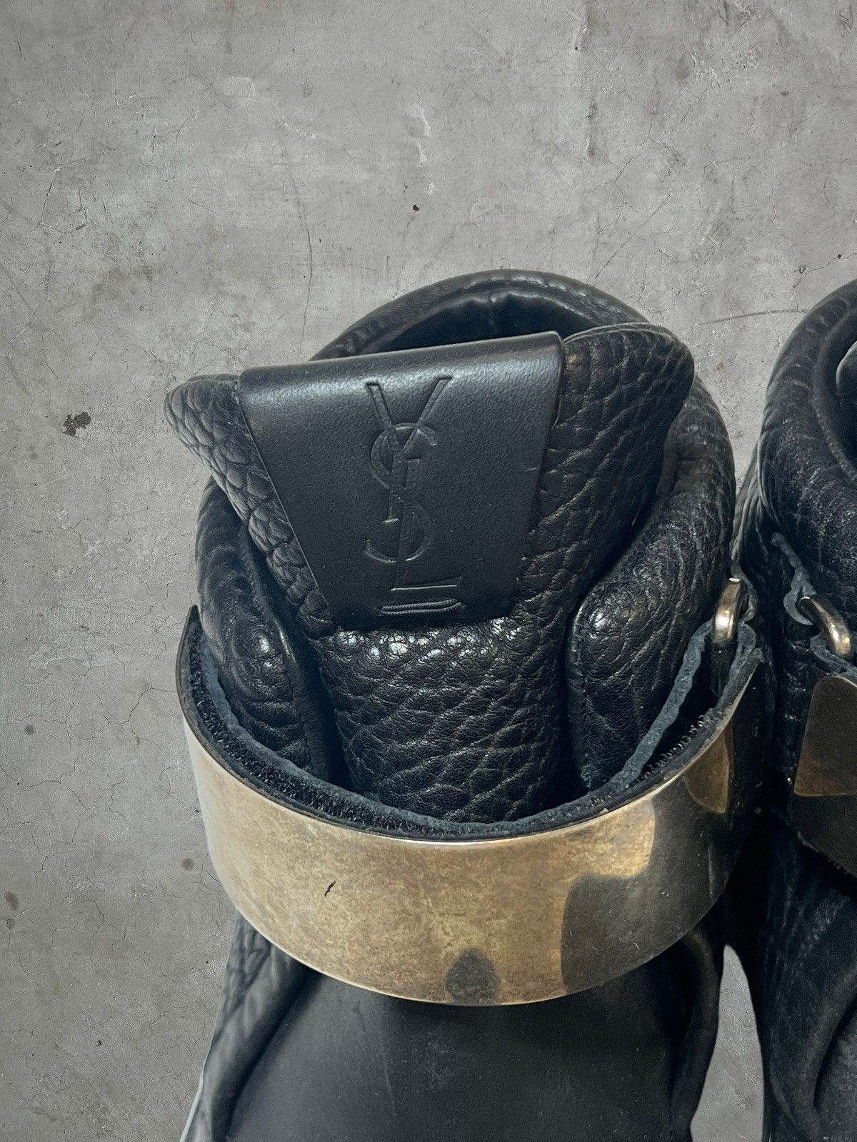 Yves Saint Laurent YSL Metal Strapped Boots Size US 10 / EU 43 - 3 Thumbnail