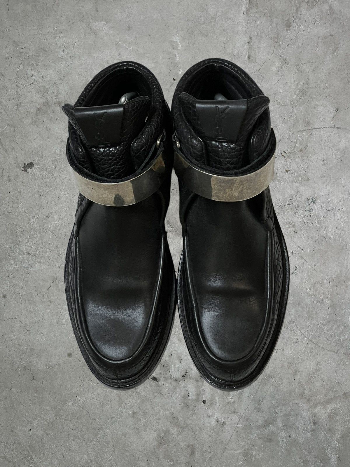 Yves Saint Laurent YSL Metal Strapped Boots Size US 10 / EU 43 - 2 Thumbnail