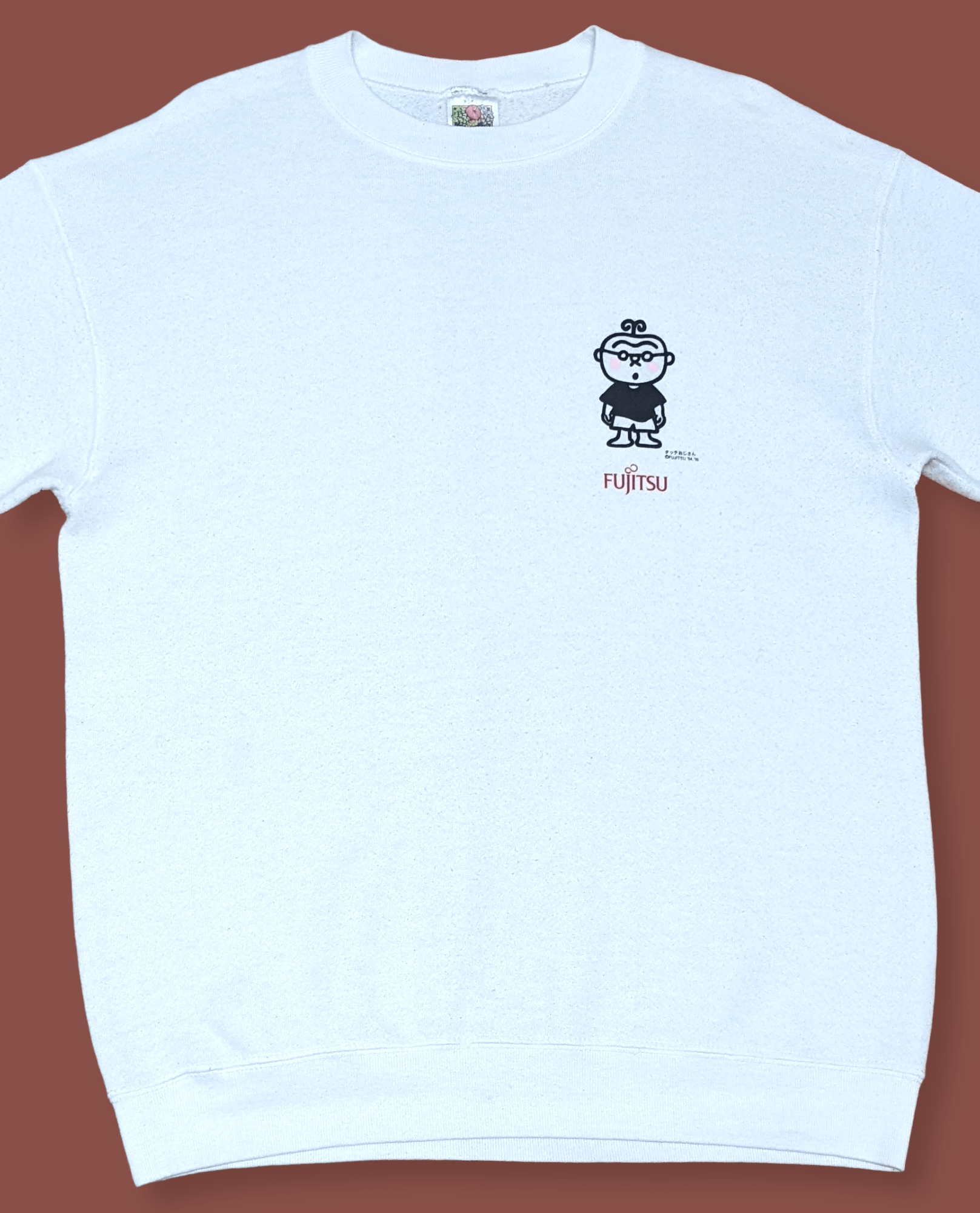 Apple × Japanese Brand × Vintage Vintage 90s Fujitsu Old Uncle Anime Style Promo Sweatshirt Size US M / EU 48-50 / 2 - 4 Thumbnail