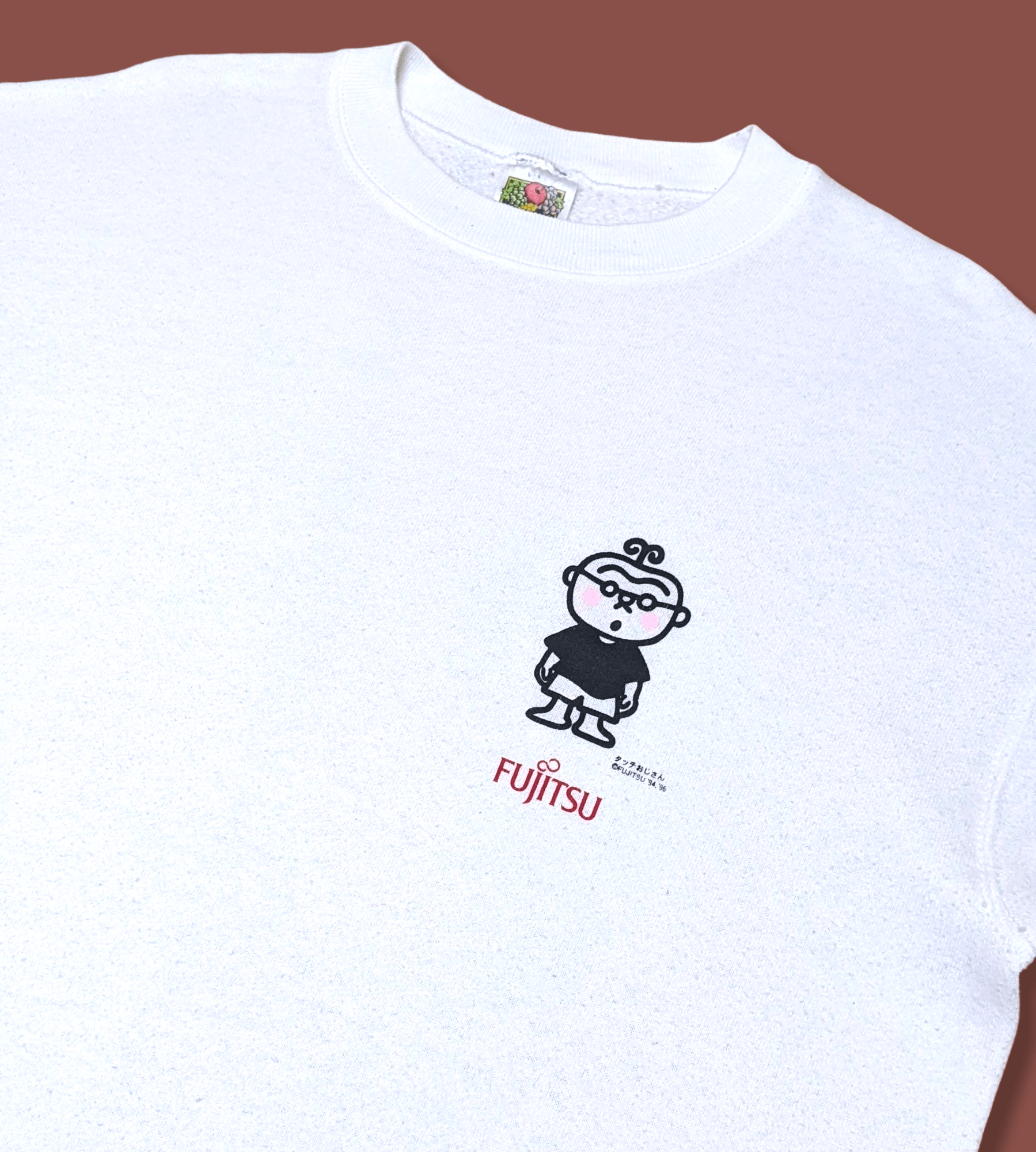 Apple × Japanese Brand × Vintage Vintage 90s Fujitsu Old Uncle Anime Style Promo Sweatshirt Size US M / EU 48-50 / 2 - 3 Thumbnail