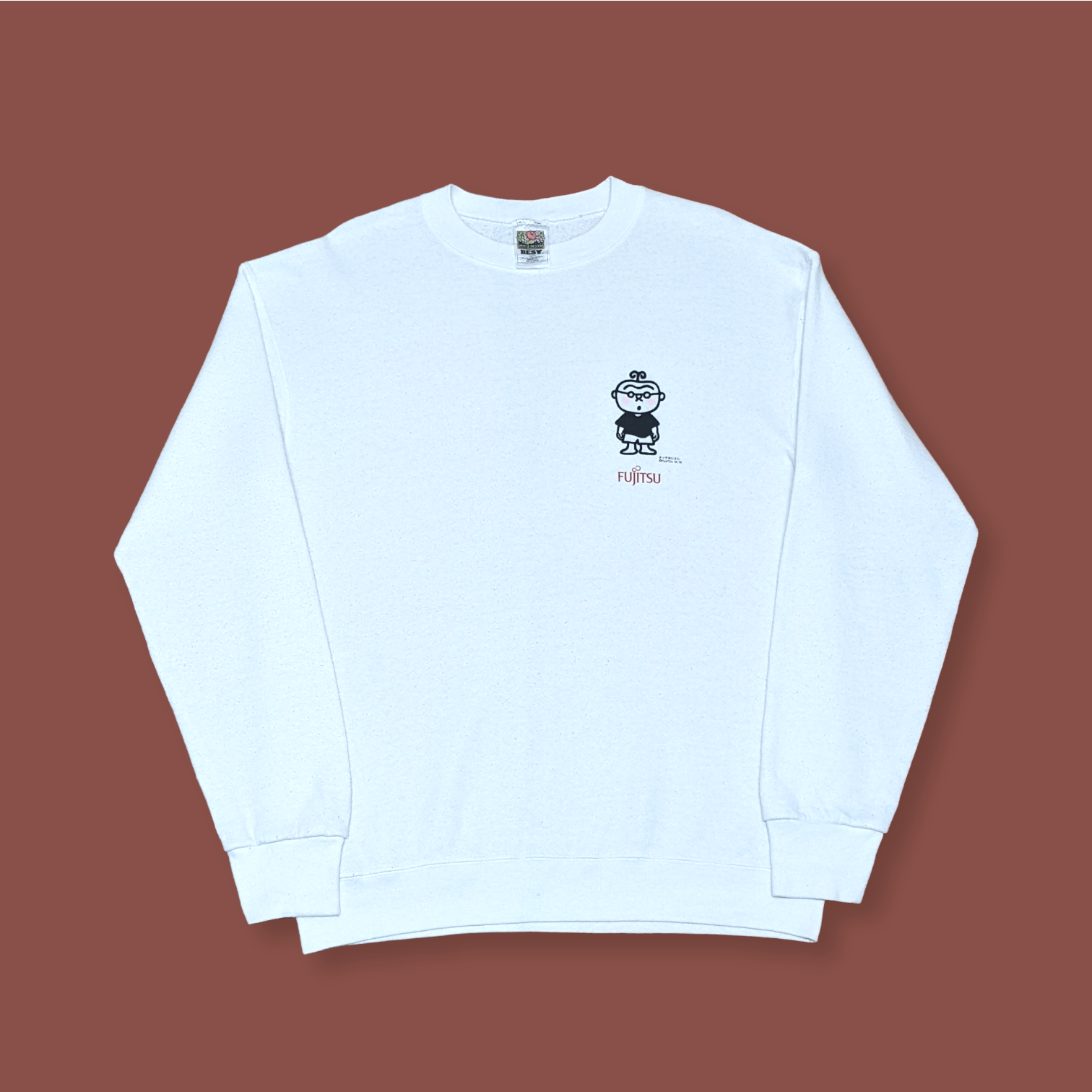 Apple × Japanese Brand × Vintage Vintage 90s Fujitsu Old Uncle Anime Style Promo Sweatshirt Size US M / EU 48-50 / 2 - 1 Thumbnail