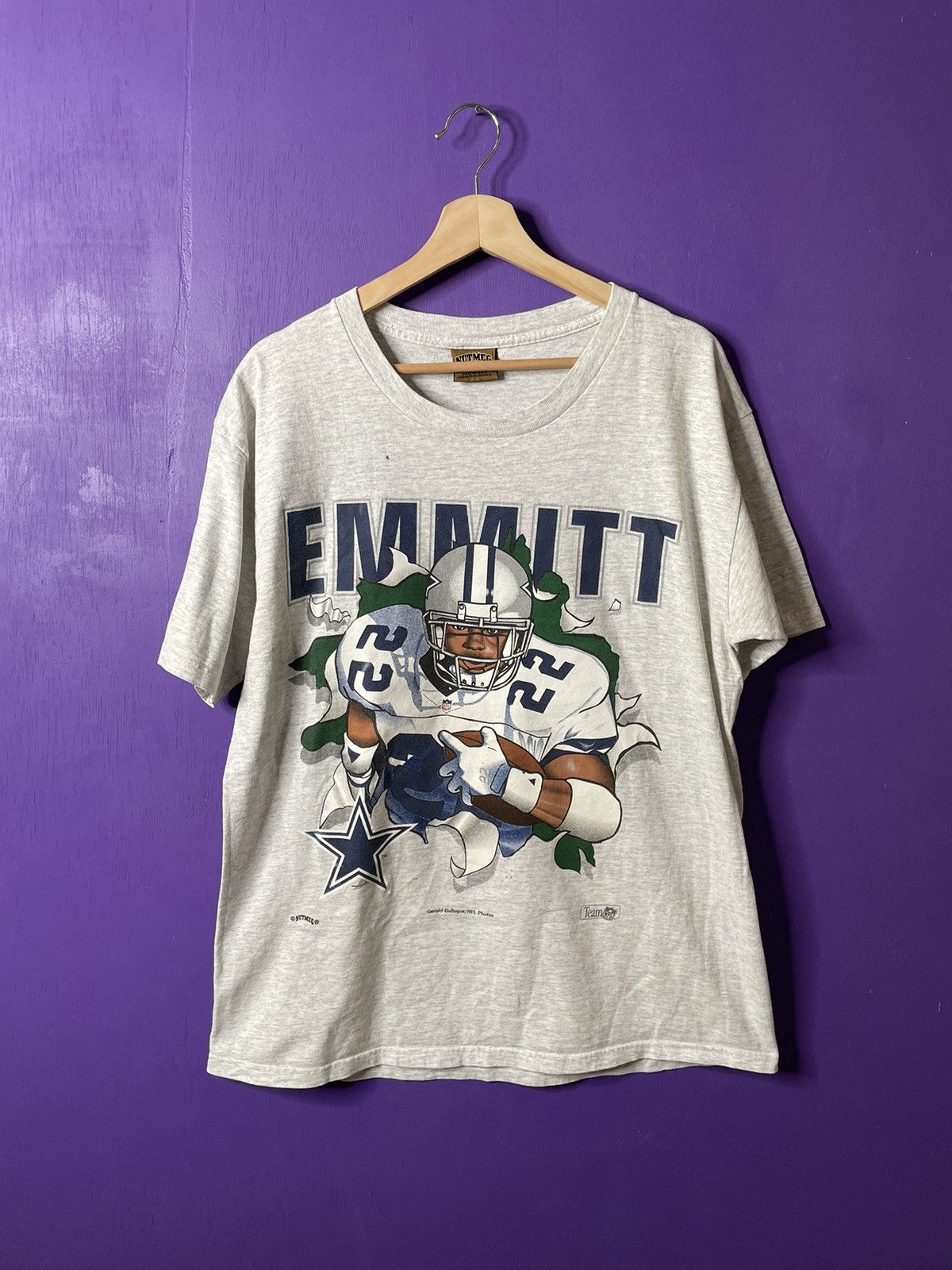 Vintage Nutmeg Dallas cowboys Emmitt Smith breakthrough tee