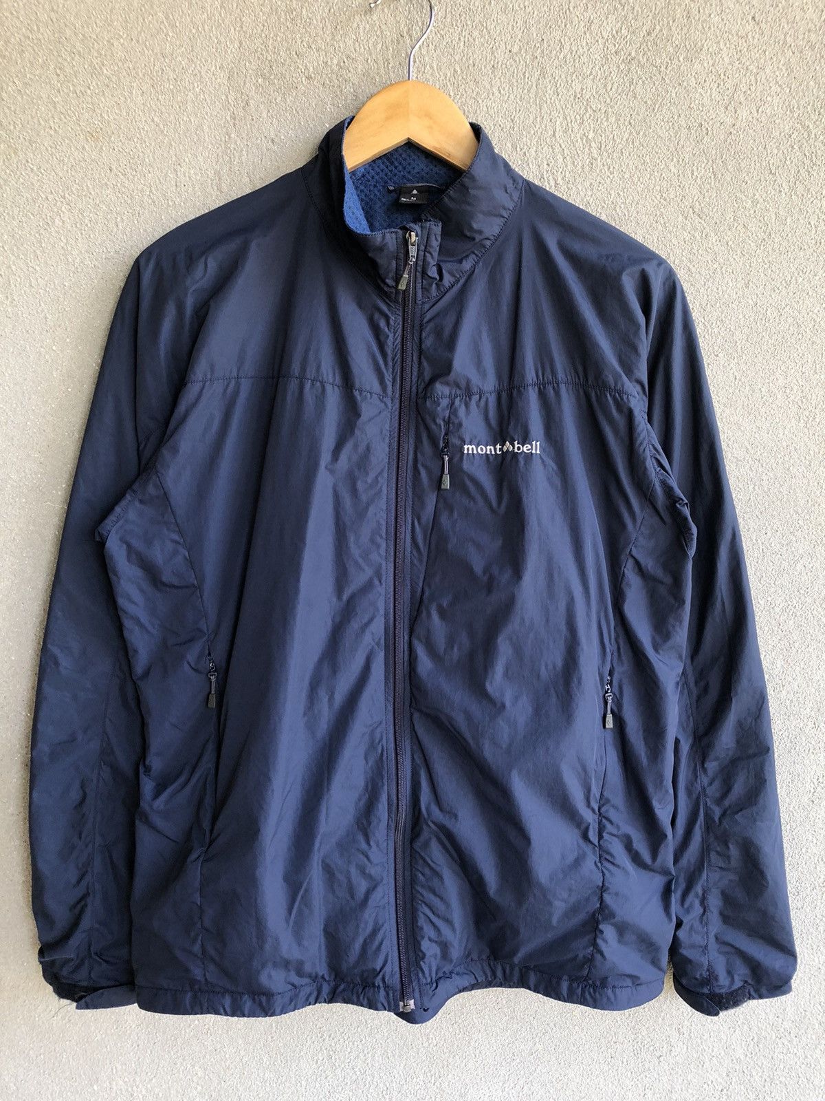 image of Montbell Clima Plus Mesh Windbreaker Jacket in Blue, Men's (Size Medium)