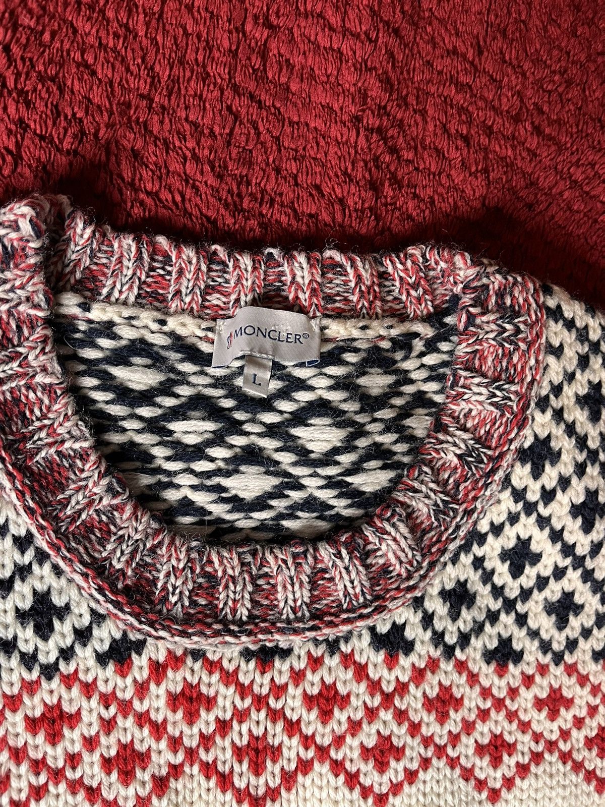 Moncler Moncler Christmas 🍷Sweater jacquard knitwear cardigan Size US L / EU 52-54 / 3 - 4 Thumbnail