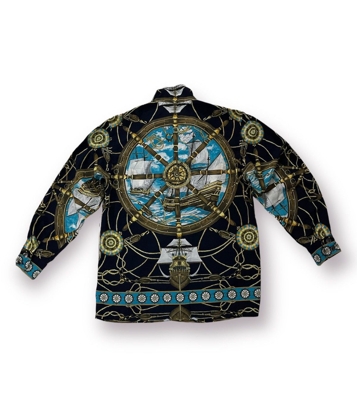 Vintage Japanese Brand Rutia All Print Polyester Button Up