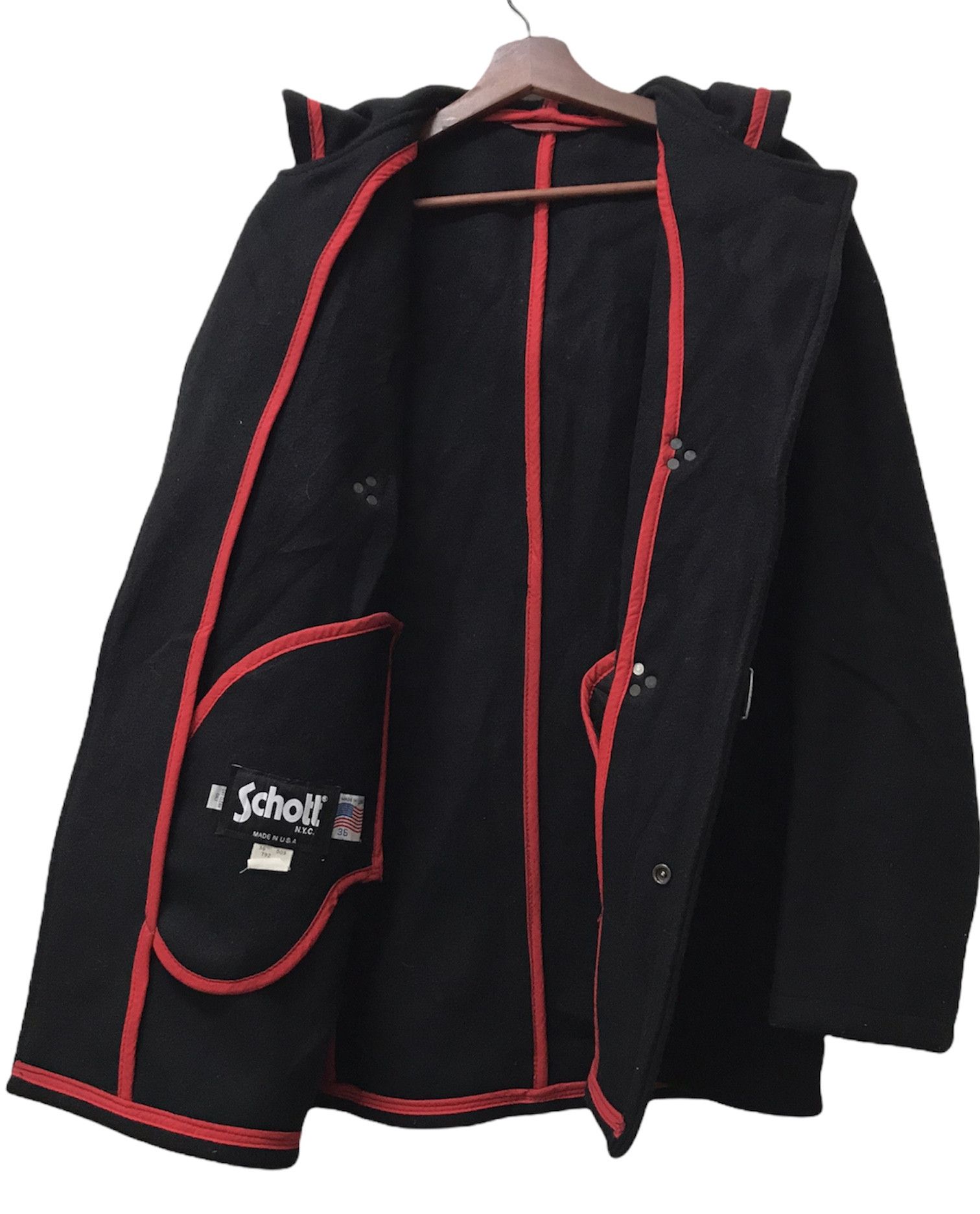 Schott Schott NYC Wool Hoodie Jacket Size US M / EU 48-50 / 2 - 5 Thumbnail