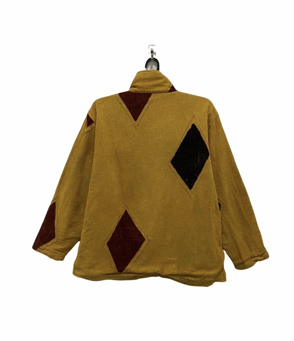 Designer × Japanese Brand Vtg Custom Monalisa Raw Stripe Patchwork Bleach Jacket Size US M / EU 48-50 / 2 - 2 Thumbnail