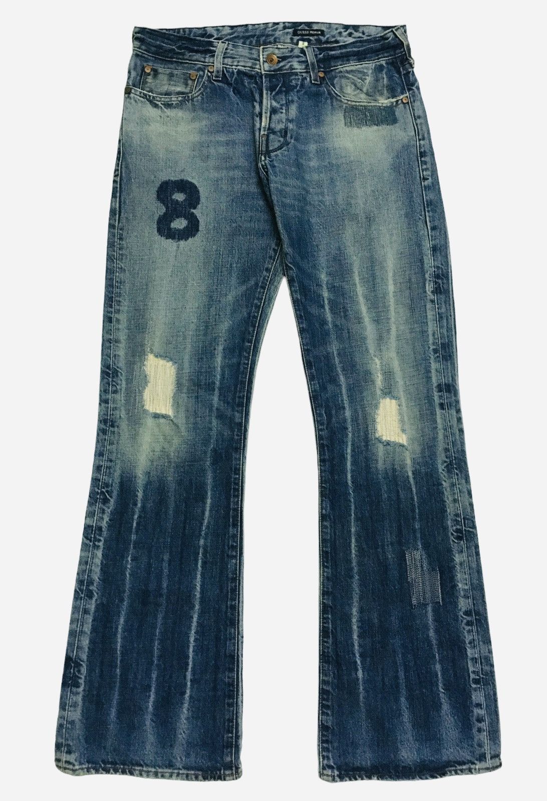 Guess Rare Design Vintage Brand Guess Flared Jeans 2000s Size US 32 / EU 48 - 1 Thumbnail