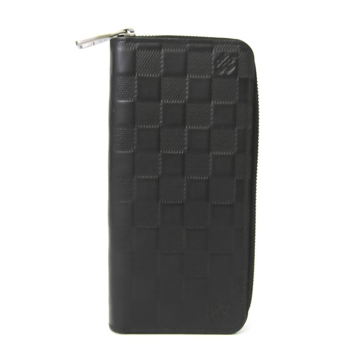 Louis Vuitton Black Damier Infini Leather Vertical Bifold Long