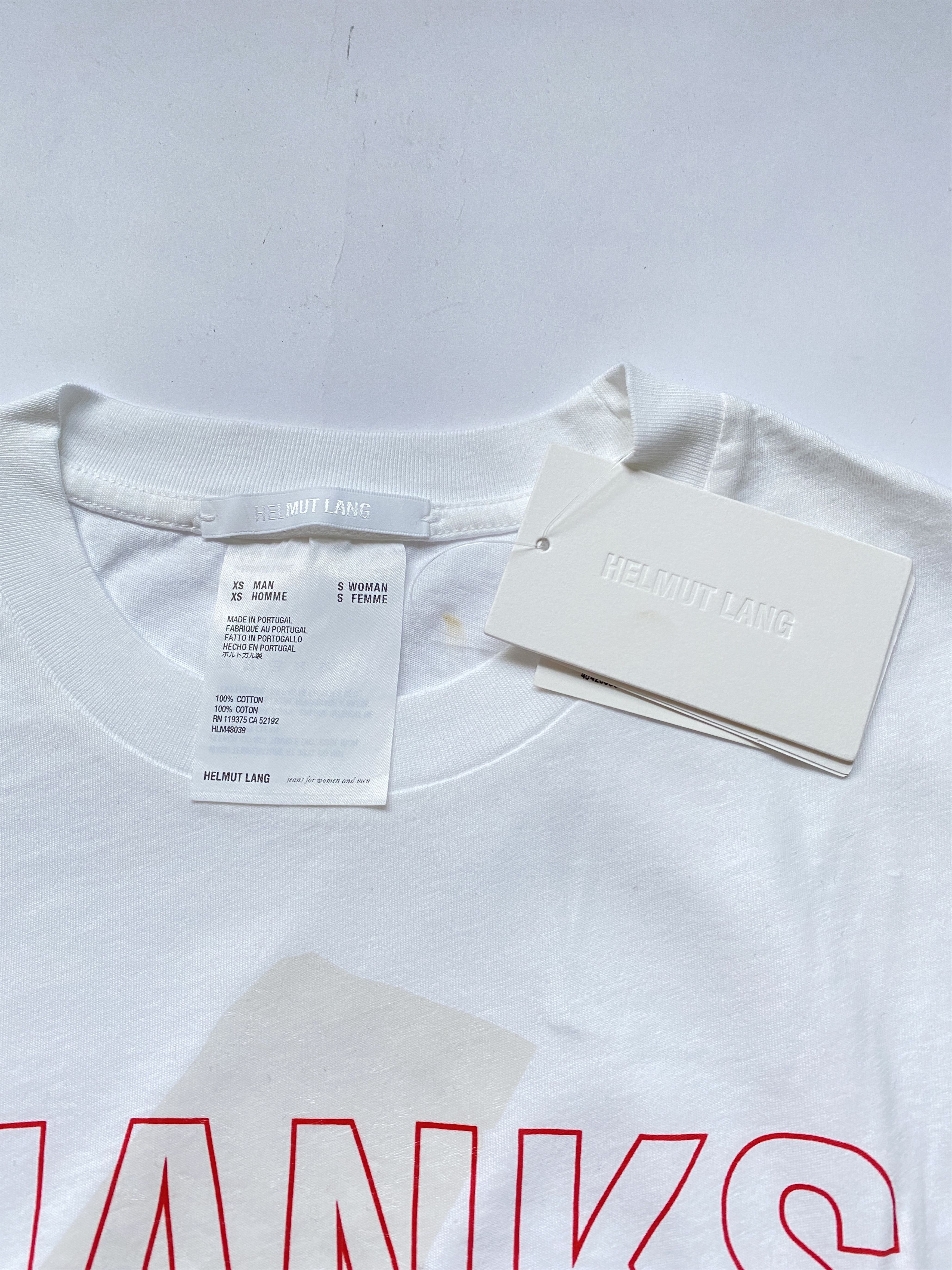 Helmut Lang ⚡️QUICK SALE⚡️Helmut Lang Thanks Helmut White Tshirt Size US XS / EU 42 / 0 - 4 Thumbnail
