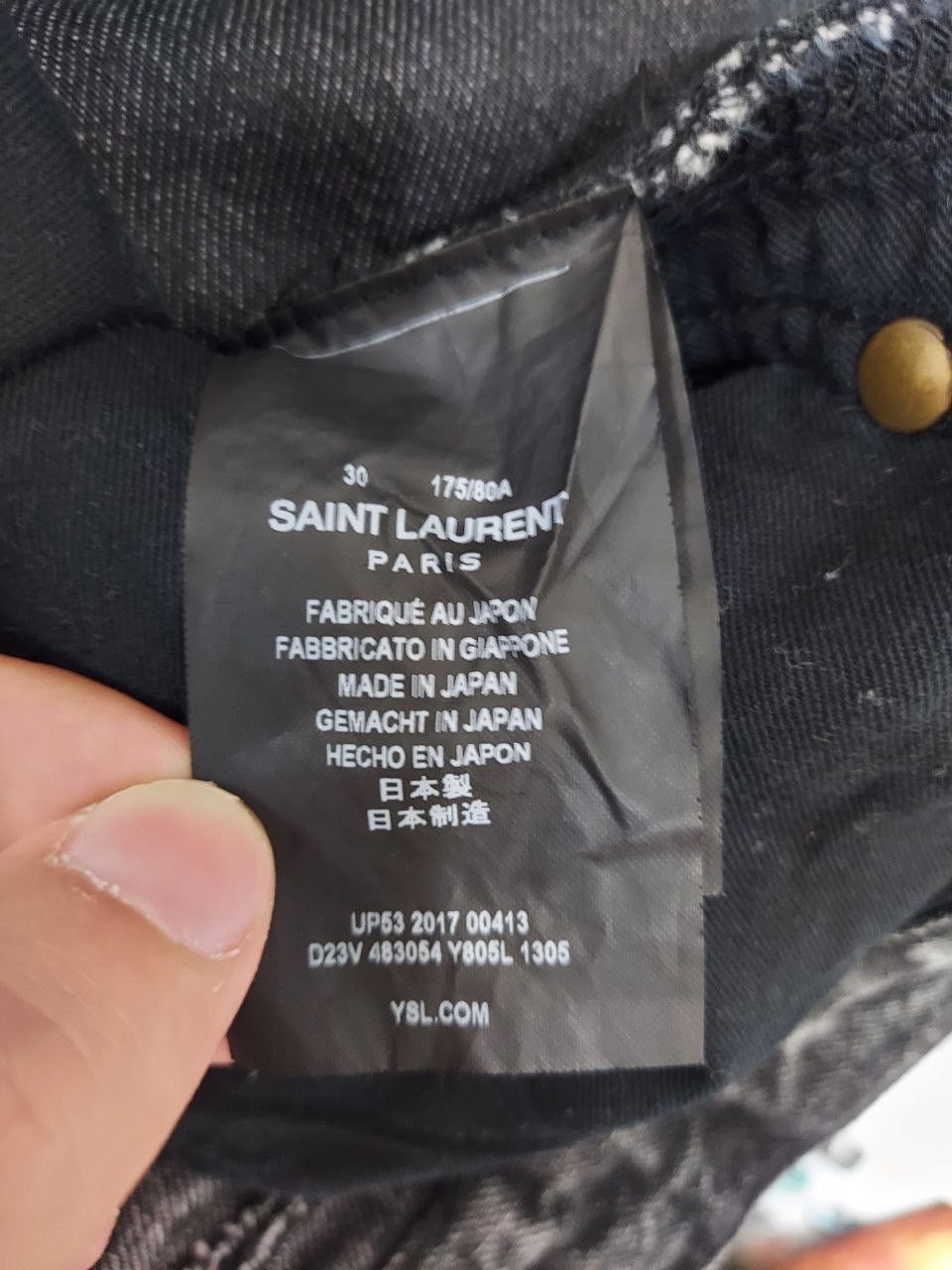Saint Laurent Paris Embroidery Logo D14 Jeans Size US 30 / EU 46 - 4 Thumbnail