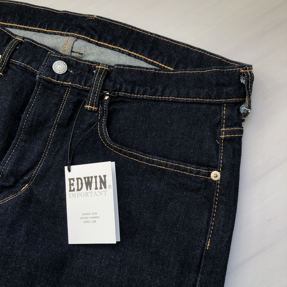 Edwin × Japanese Brand × Vintage Edwin ed32S Japan Denim Jeans Size US 33 - 4 Thumbnail