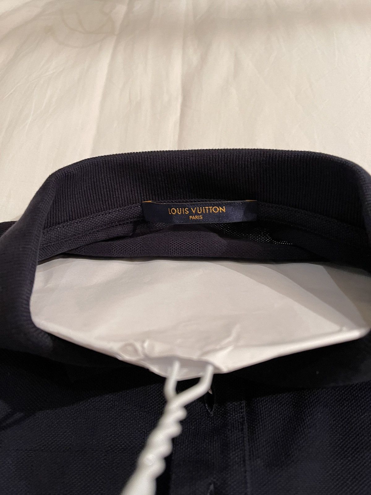 Louis Vuitton Louis Vuitton navy pocket square Half Monogram Print Polo Size US L / EU 52-54 / 3 - 4 Thumbnail