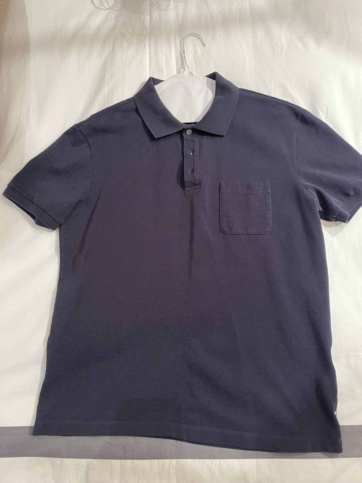 Louis Vuitton Louis Vuitton navy pocket square Half Monogram Print Polo Size US L / EU 52-54 / 3 - 1 Thumbnail