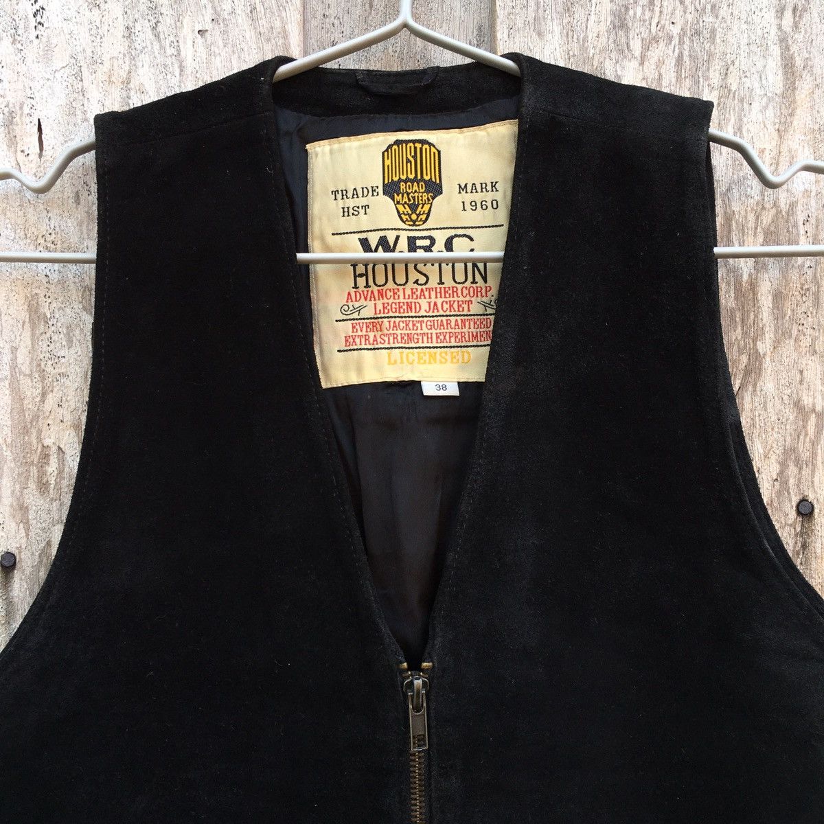 Genuine Leather × Vintage Vintage W.R.C Houston Velvet Leather Vest Size US S / EU 44-46 / 1 - 2 Thumbnail