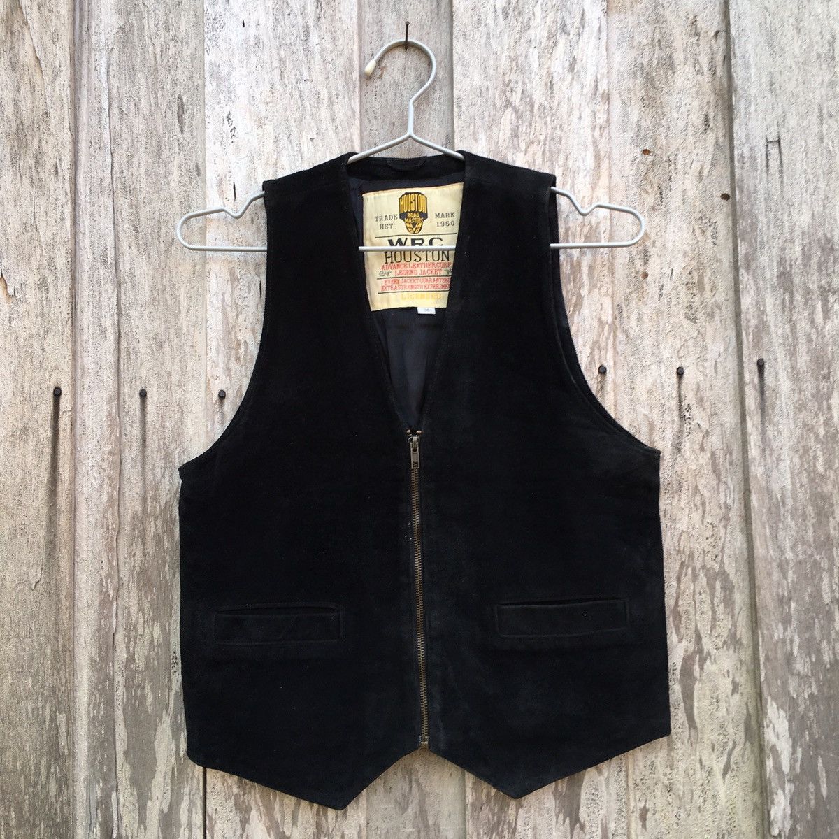 Genuine Leather × Vintage Vintage W.R.C Houston Velvet Leather Vest Size US S / EU 44-46 / 1 - 1 Thumbnail