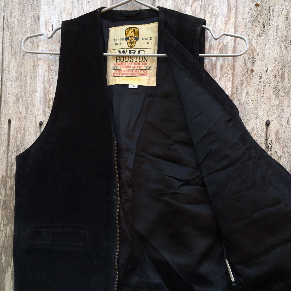 Genuine Leather × Vintage Vintage W.R.C Houston Velvet Leather Vest Size US S / EU 44-46 / 1 - 4 Thumbnail