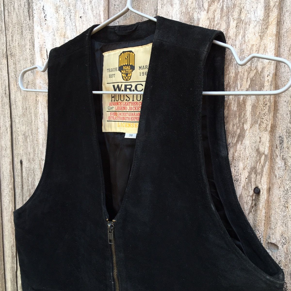 Genuine Leather × Vintage Vintage W.R.C Houston Velvet Leather Vest Size US S / EU 44-46 / 1 - 3 Thumbnail